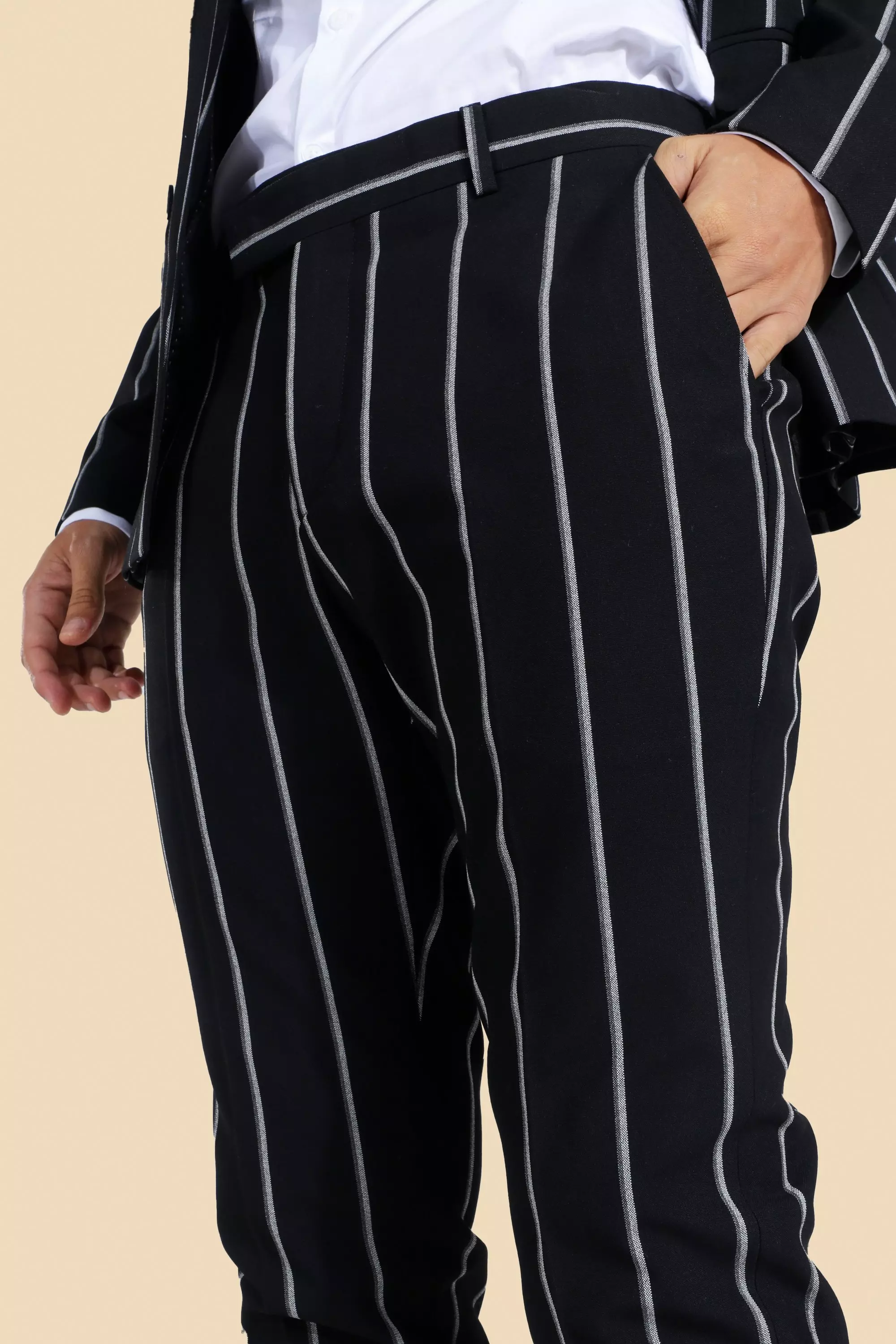 Pinstripe 2024 trousers skinny