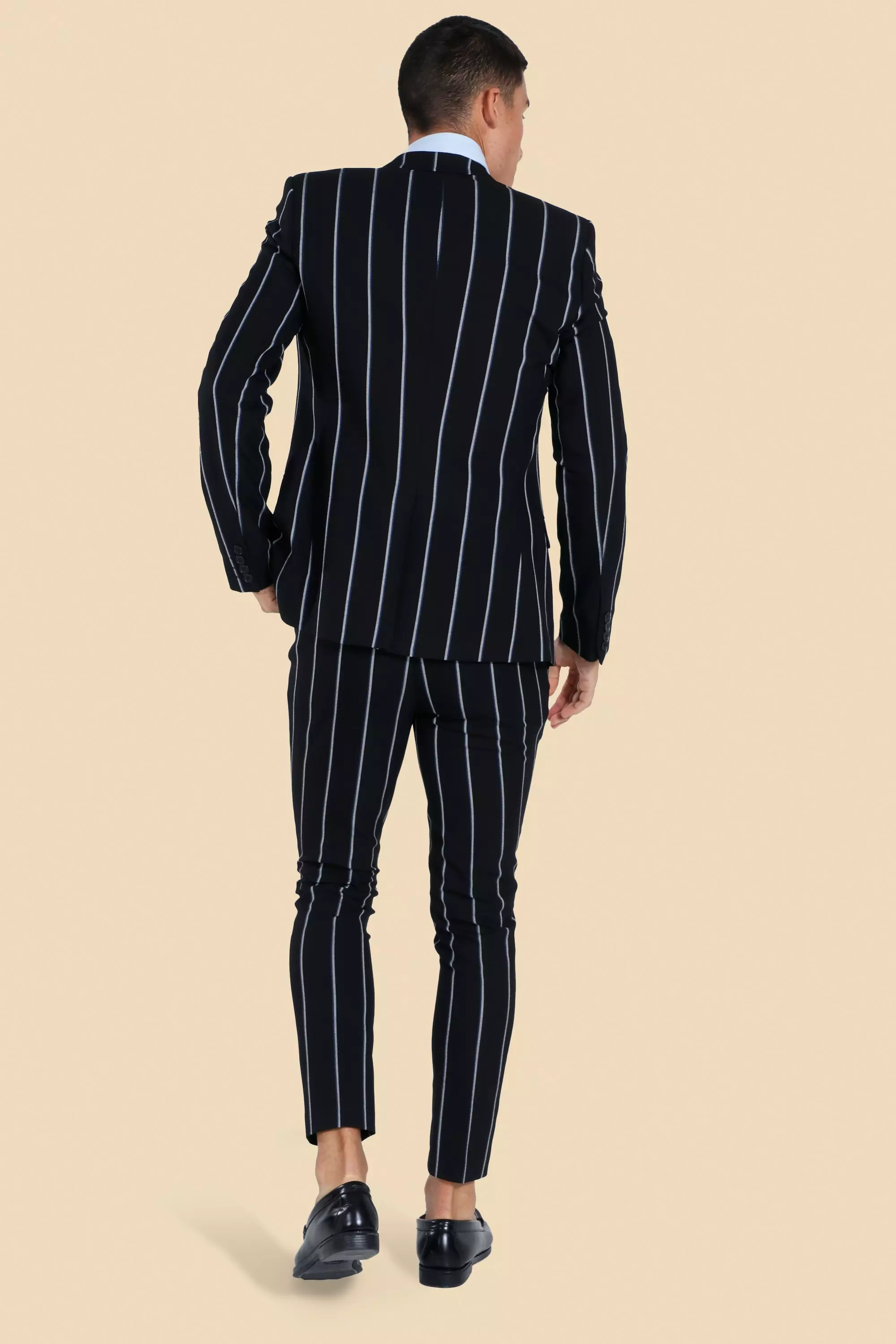 Super Skinny Pinstripe Suit Jacket | boohooMAN USA