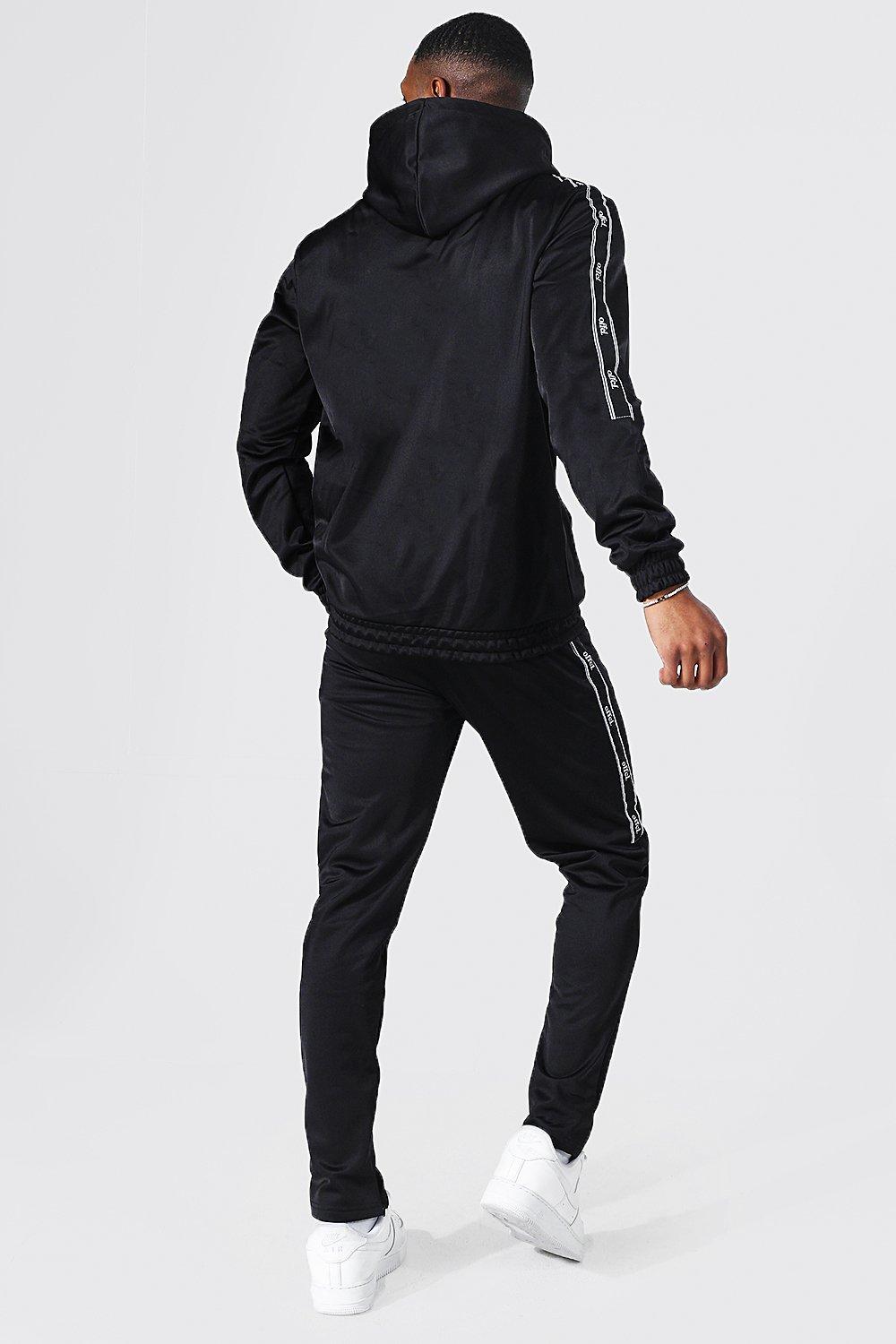 nike repeat tape poly full zip tracksuit