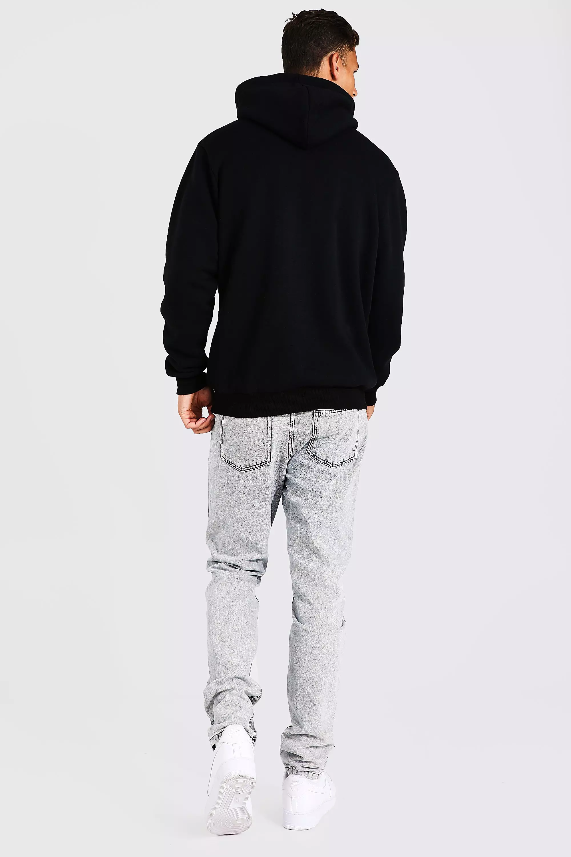 Tall Size Man Script Debossed Hoodie | boohooMAN USA