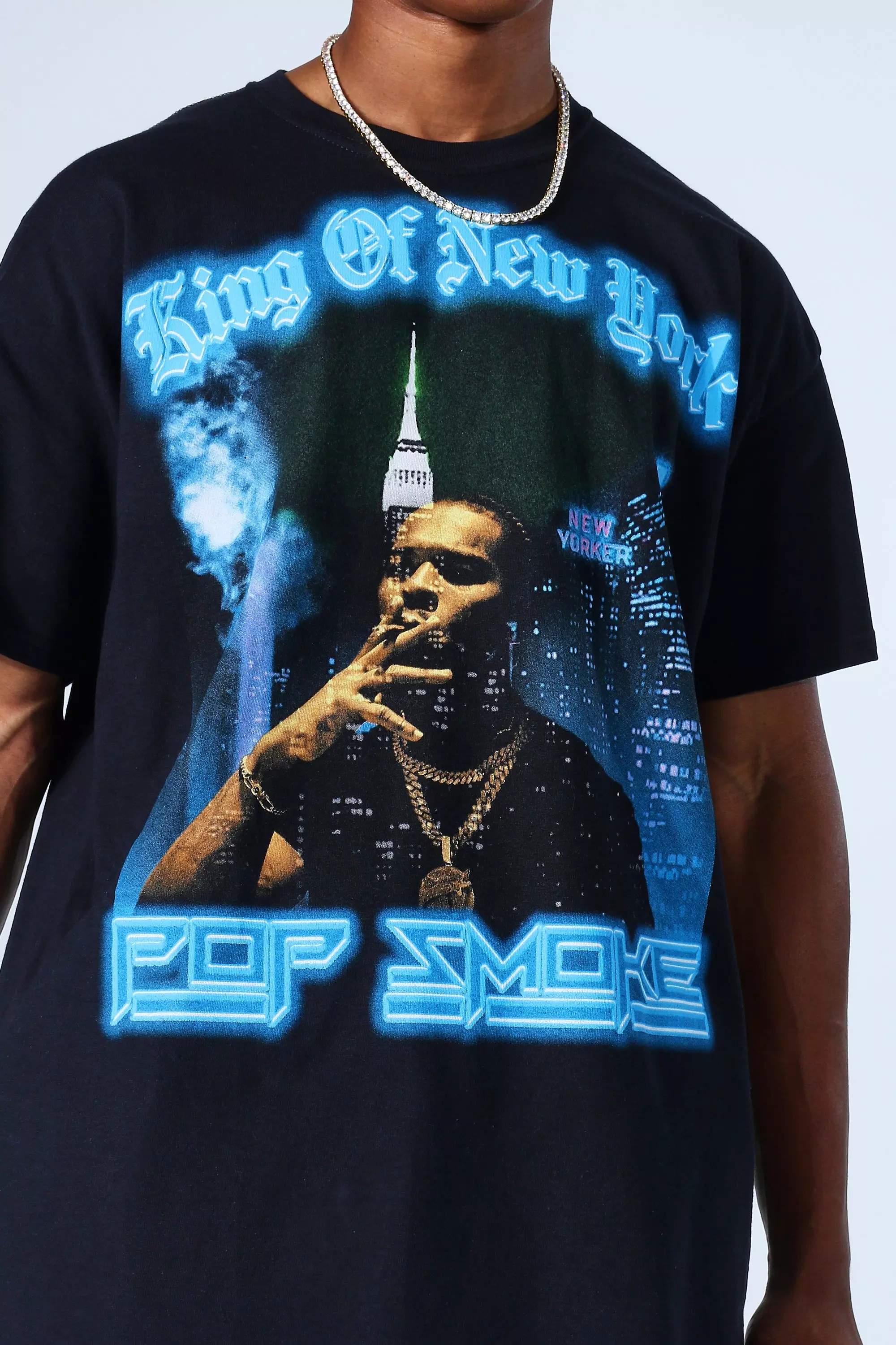 Oversized Pop Smoke New York Licensed T shirt