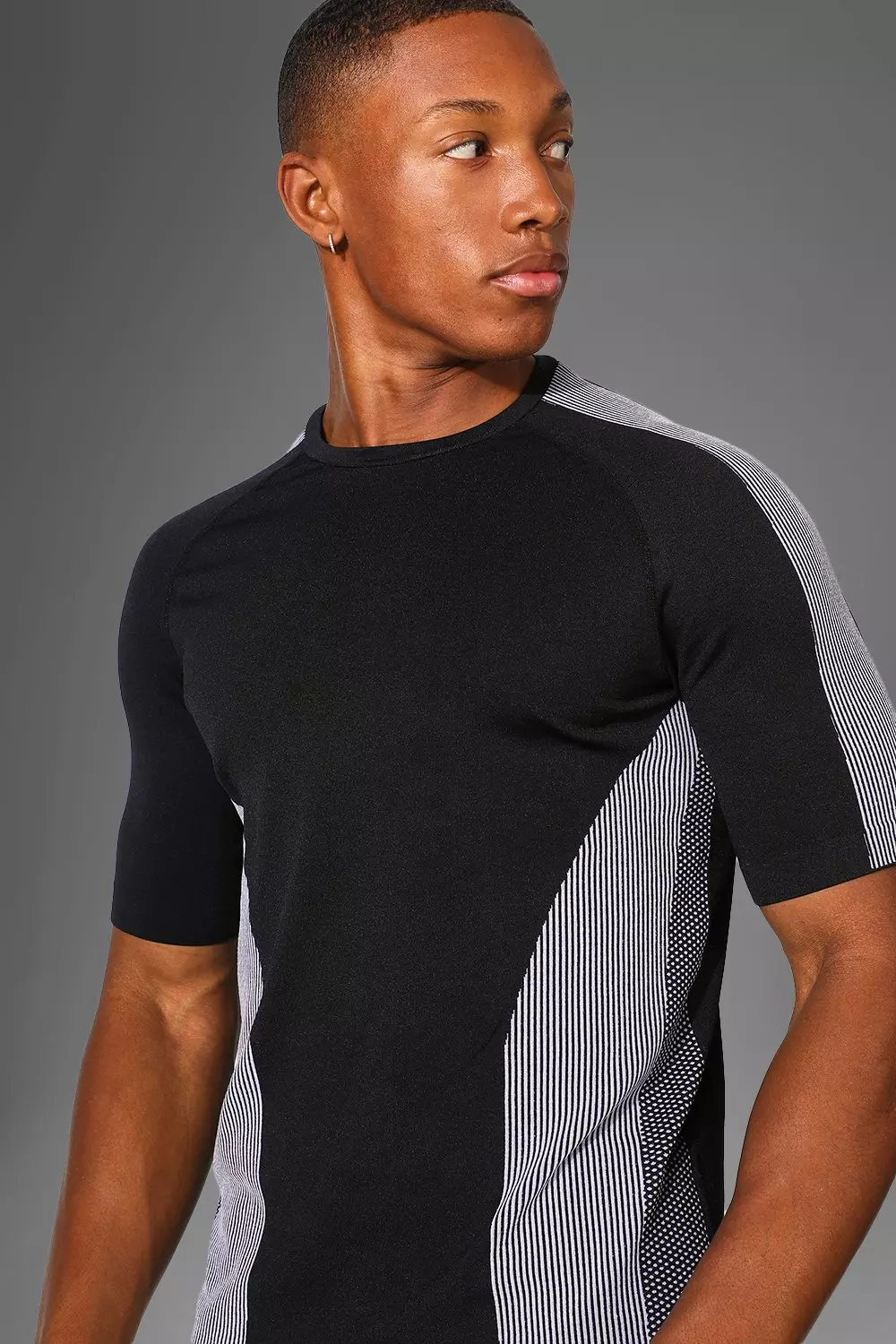 Fit Gym Ribbed Seamless T | boohooMAN USA