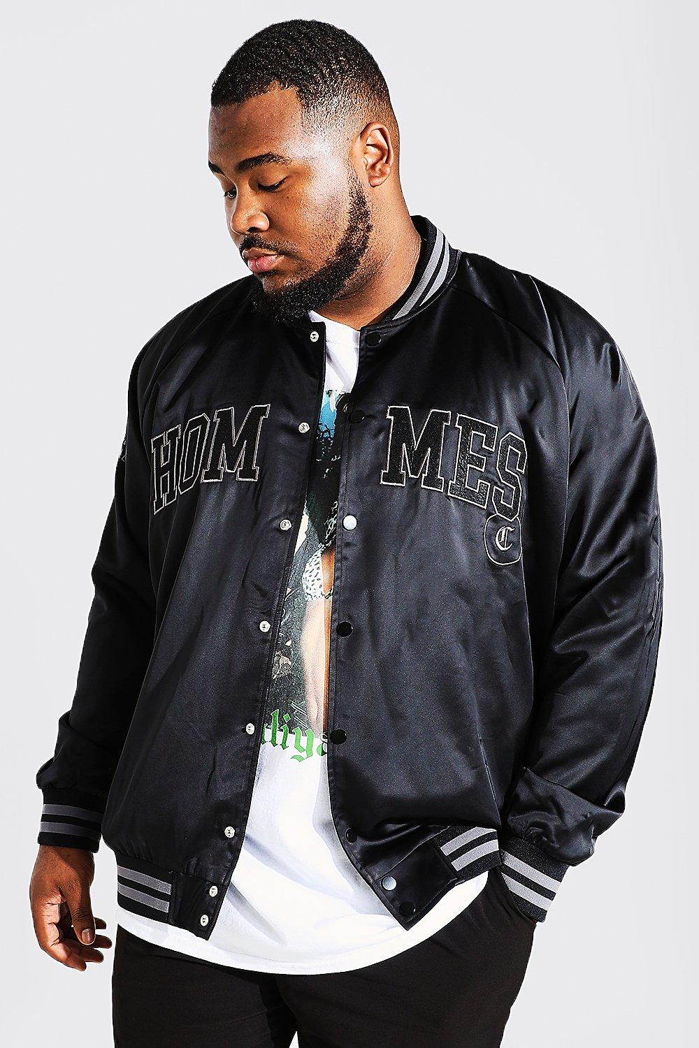 plus size black bomber jacket