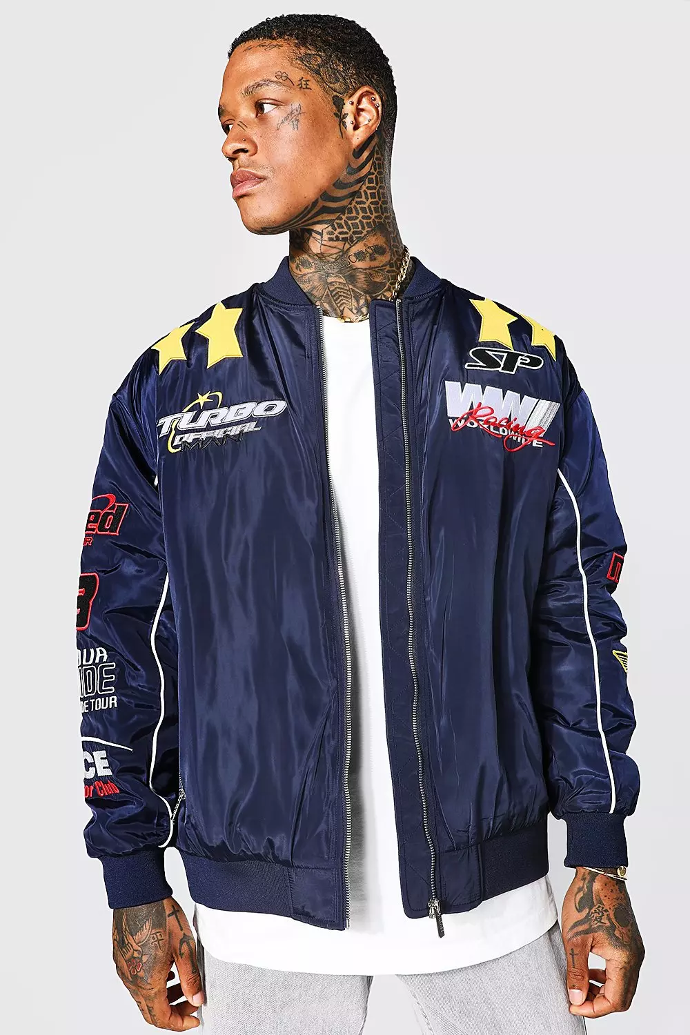 VETEMENTS Patched bomber jacket, Men's Clothing