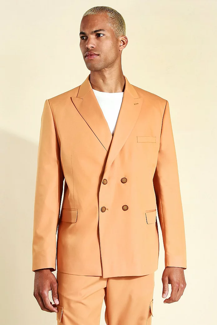 Oversized Double Breasted Suit Jacket | boohooMAN USA