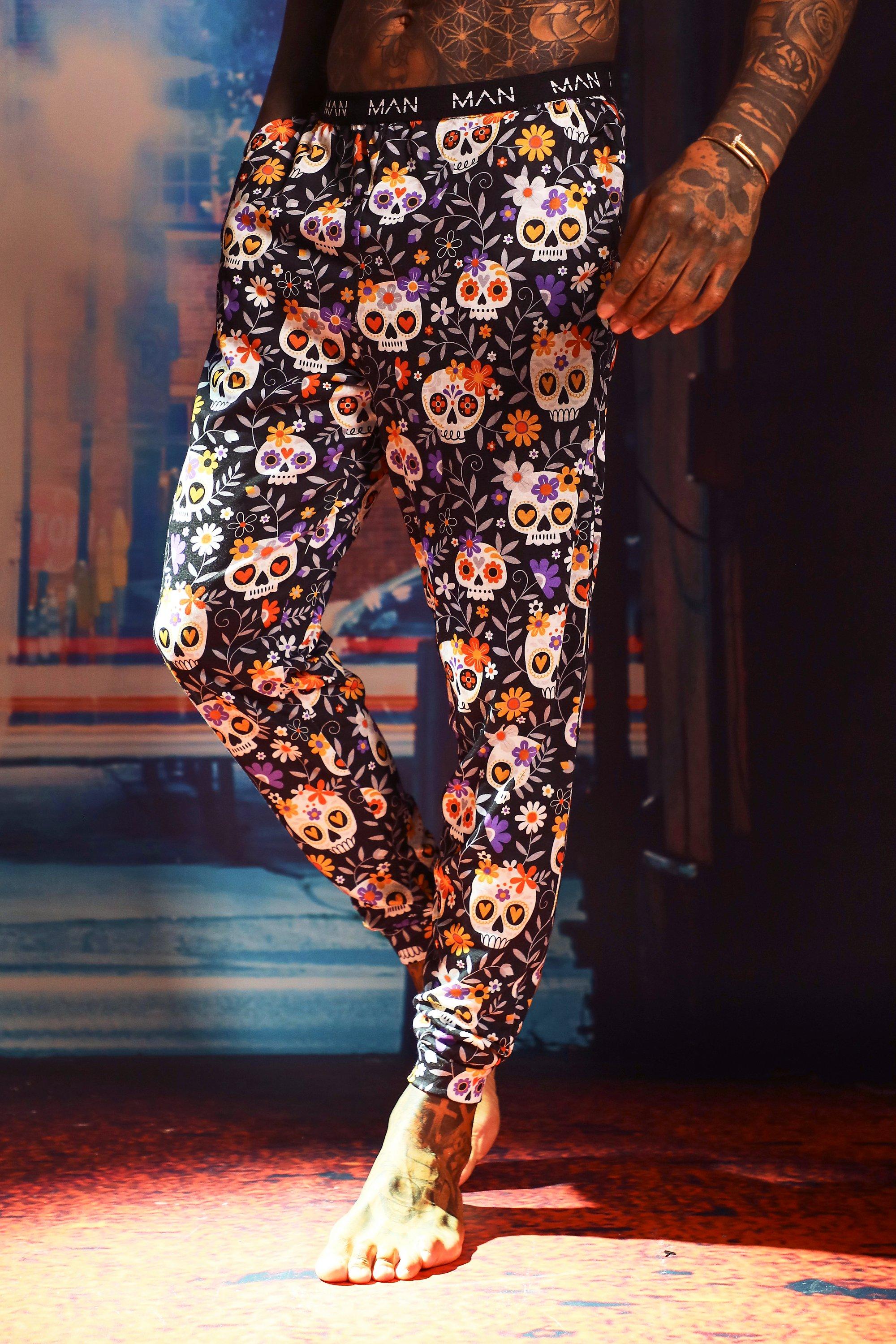 skull print joggers