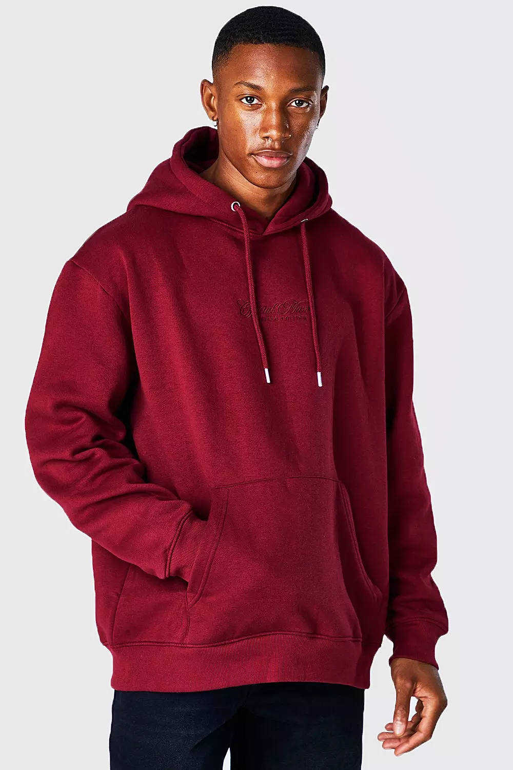 Men hot sale maroon hoodie