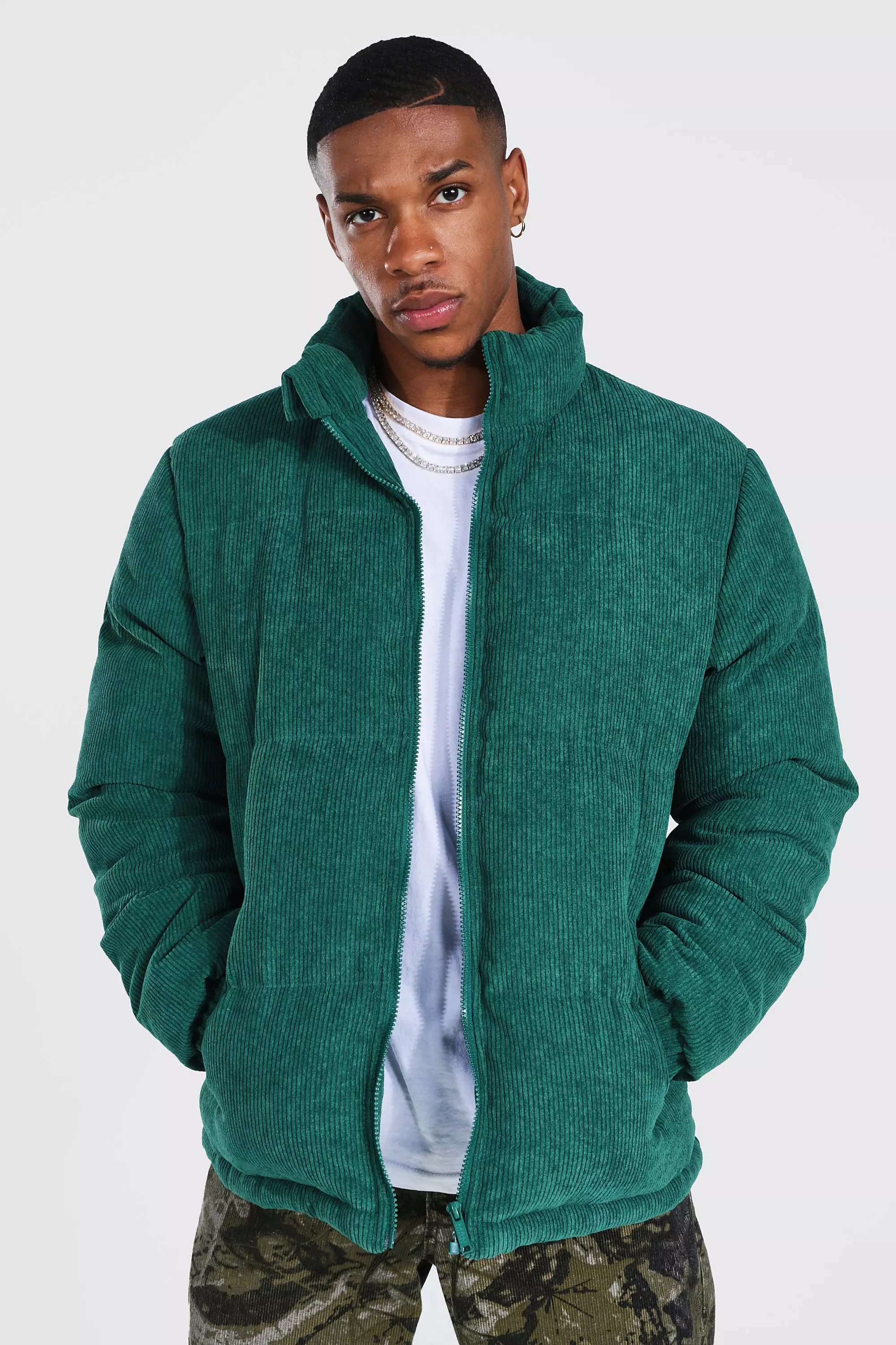 Cord hot sale puffer coat