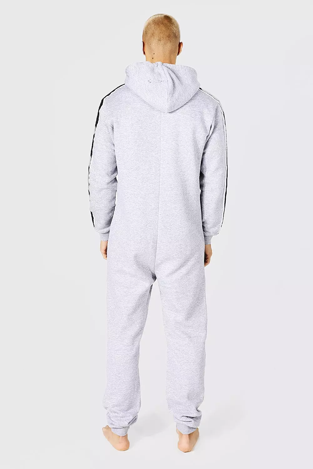 Colour Block Hood Onesie boohooMAN USA