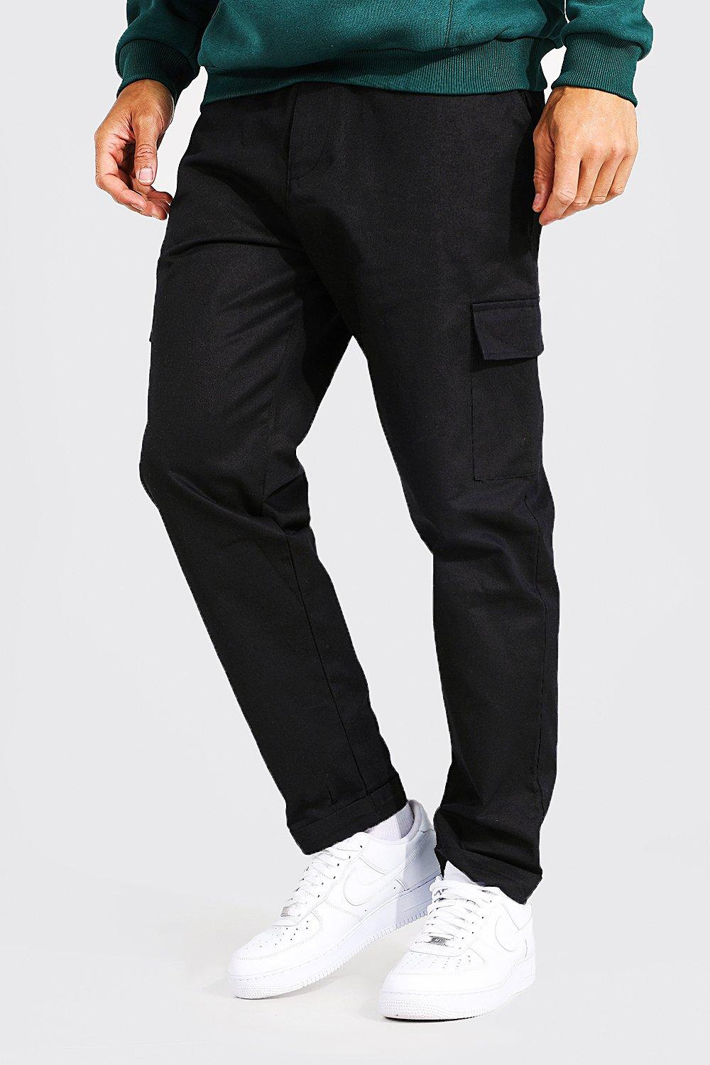 straight fit cargo pants mens