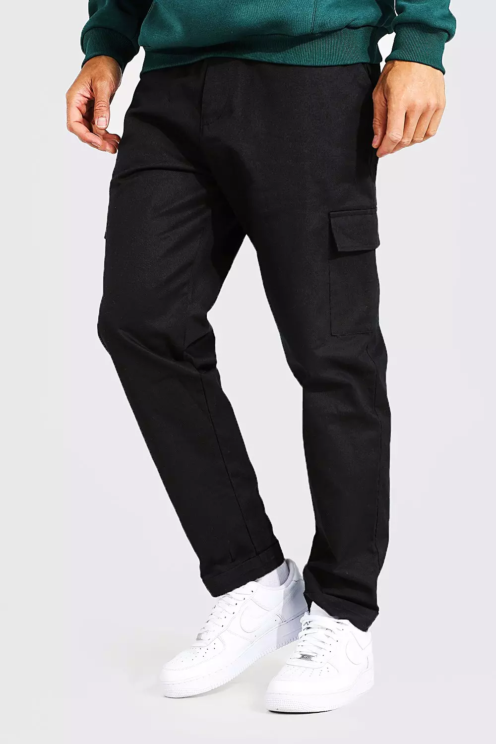 Tall Straight Leg Twill Cargo Trousers