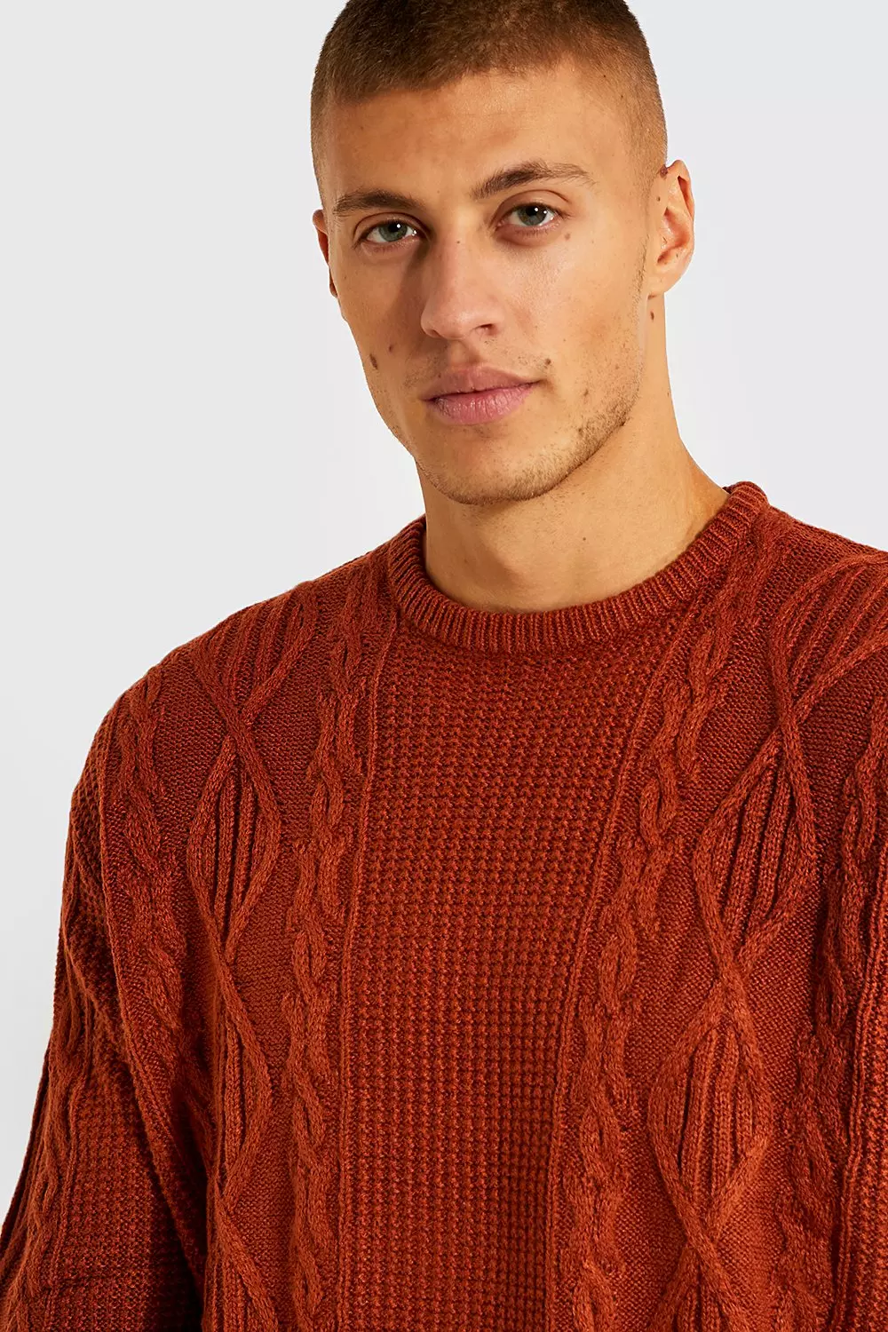 Manfinity EMRG Men Bear Embroidery Drop Shoulder Sweater