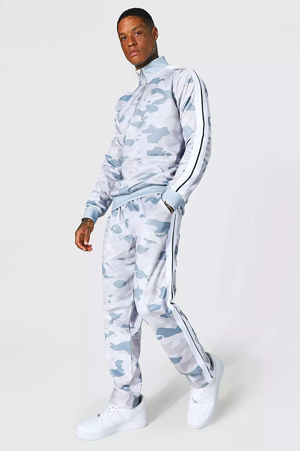 Boohooman store camo tracksuit