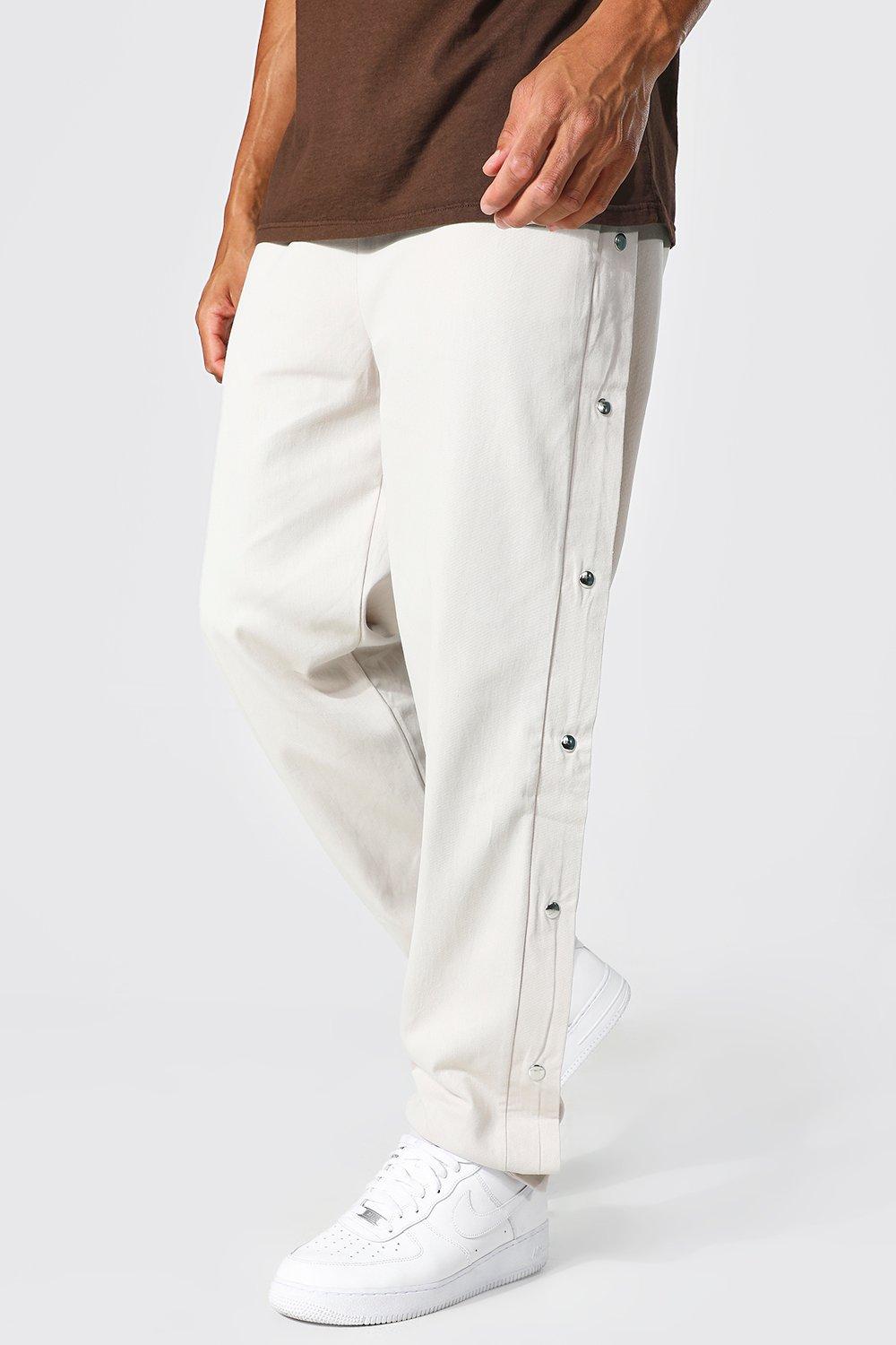 twill popper side cargo trouser