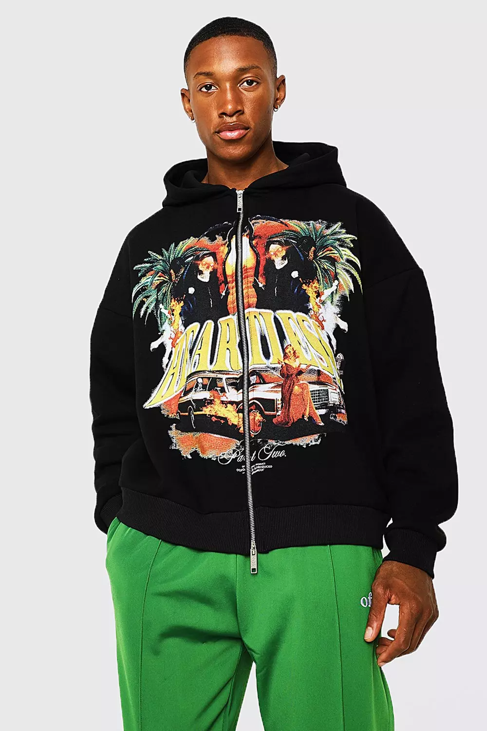 Graphic best sale zip hoodies