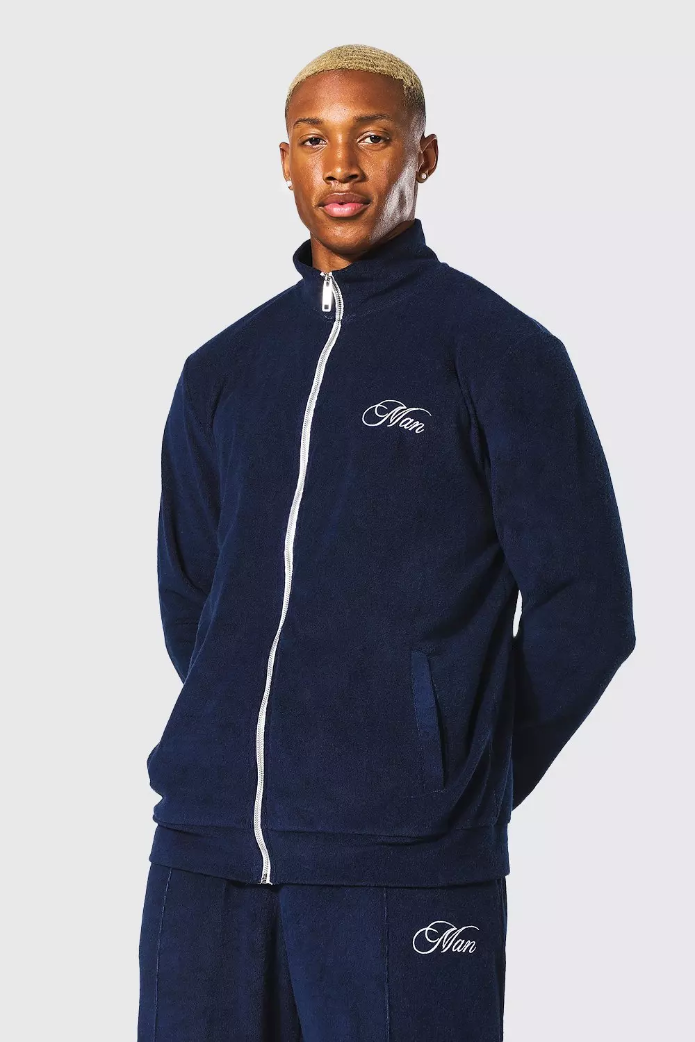 Towelling tracksuit hot sale