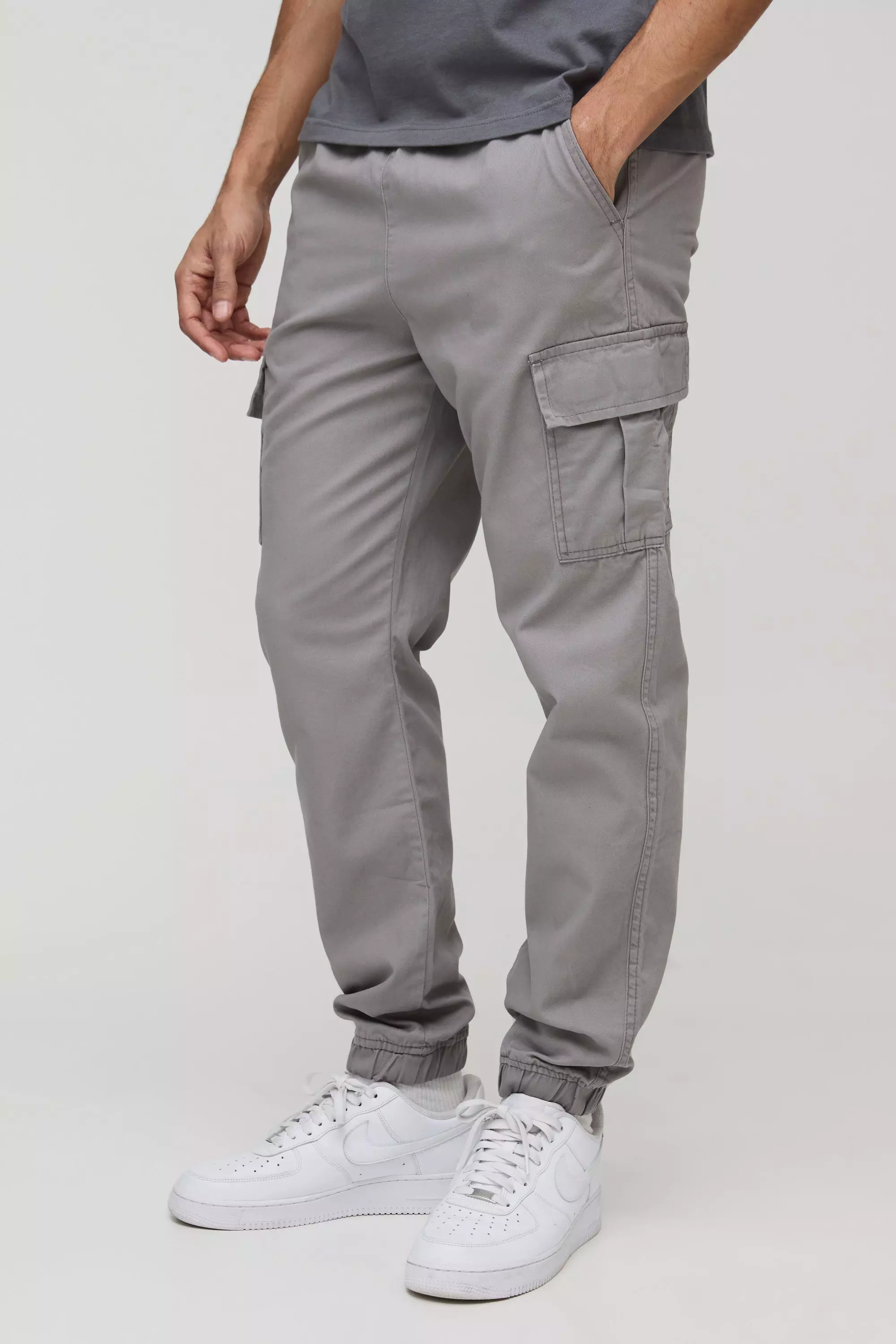 Slim-Fit Twill Cargo-Hose