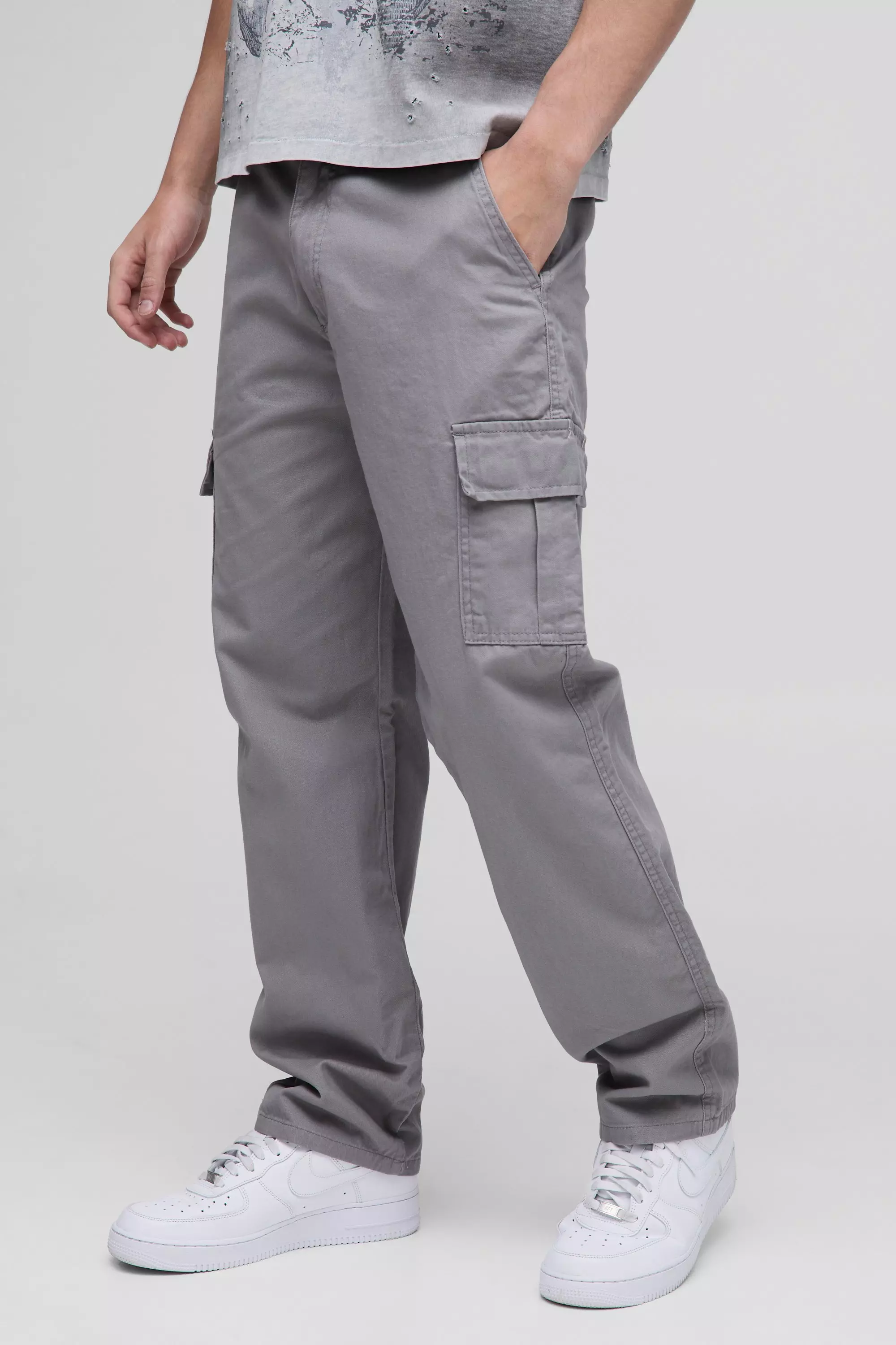 Men's Twill Cargo Joggers, Men's Sale