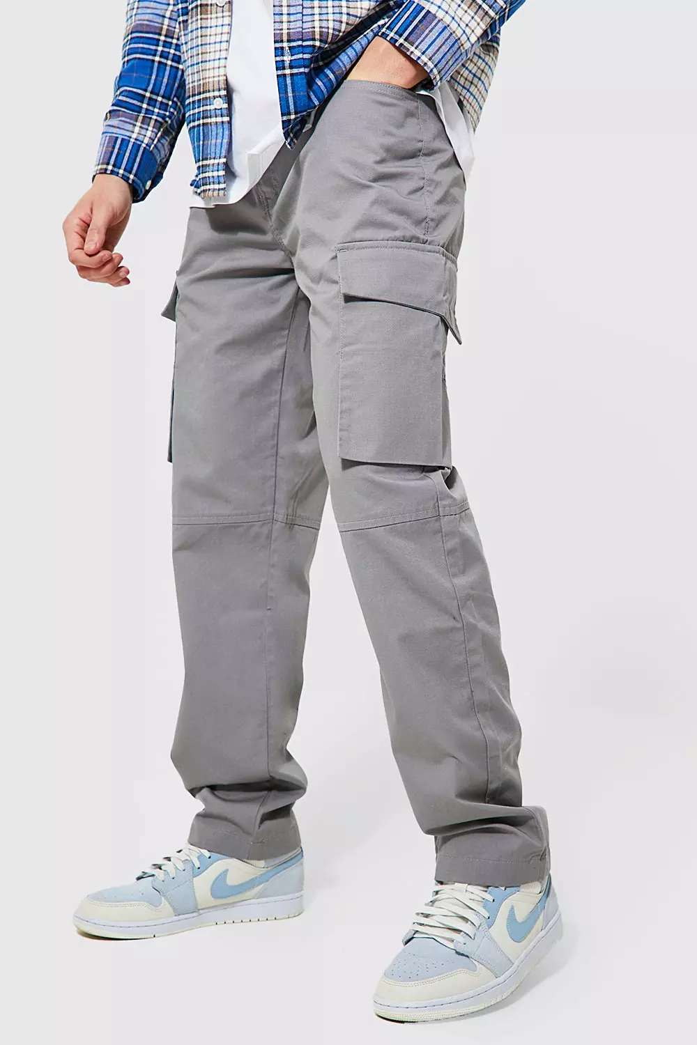 Regular Fit Ripstop Cargo Trousers | boohooMAN USA