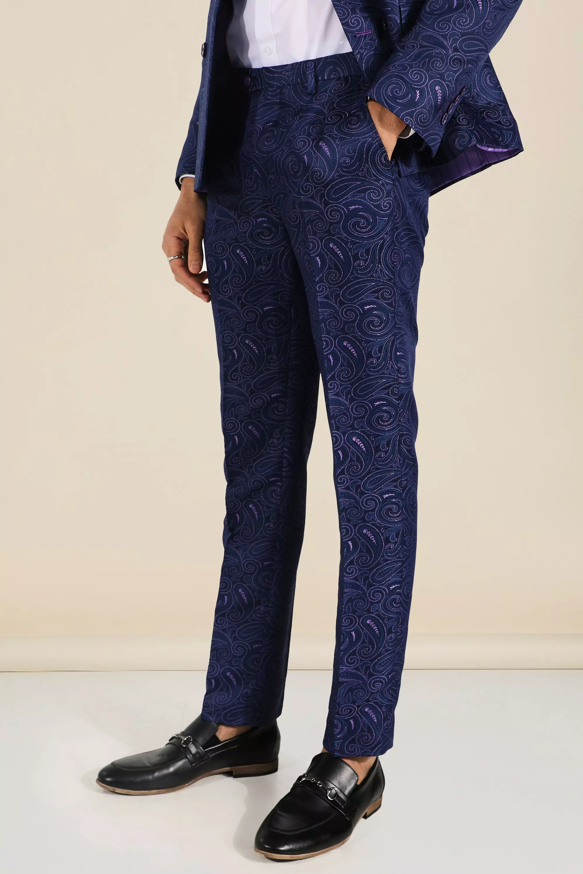 Blue Paisley Pants