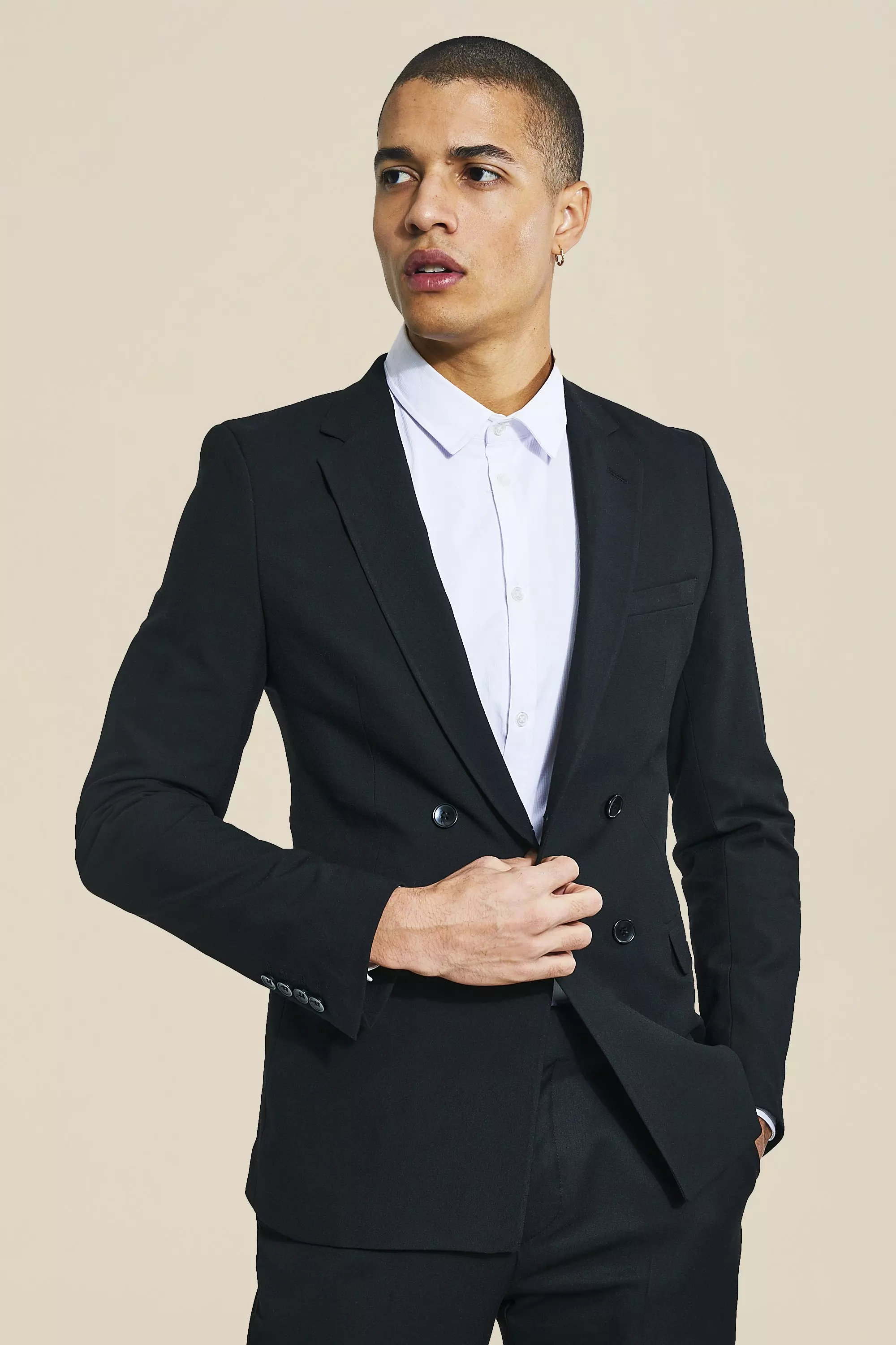 The Modern Stretch Suit Jacket - Black