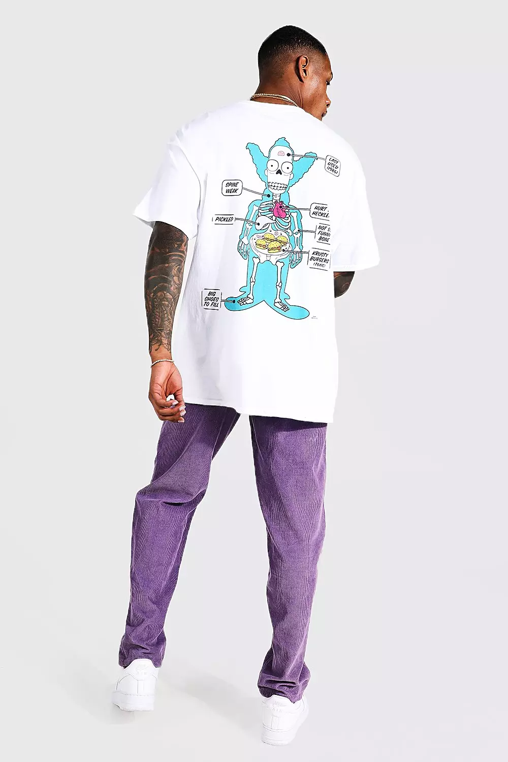 T shirt oversize officiel Les Simpson boohooMAN FR