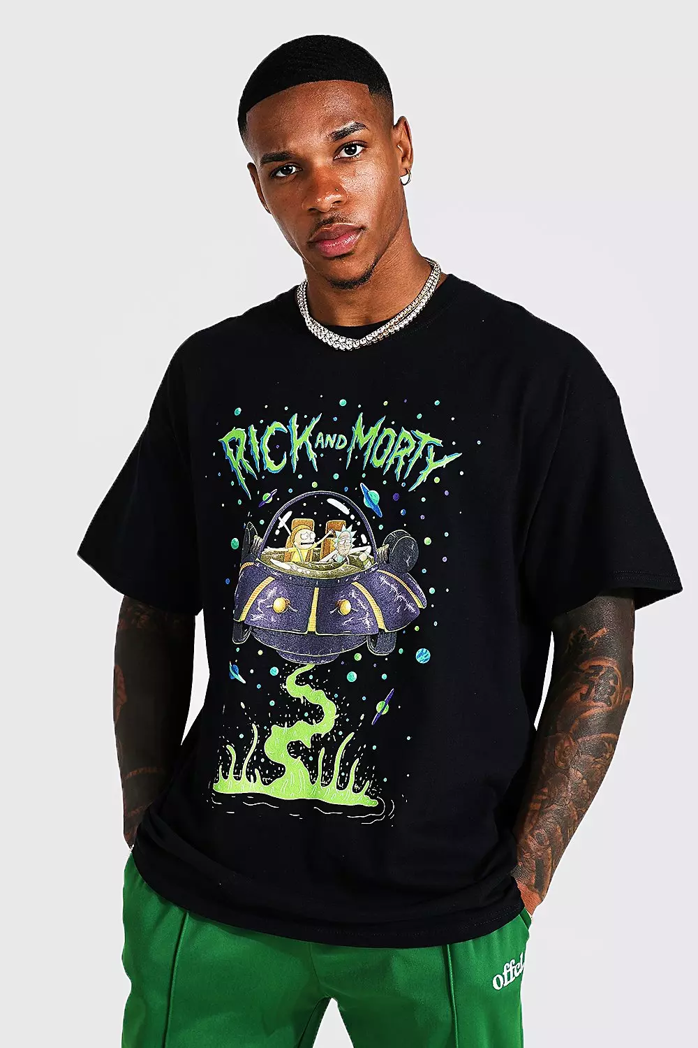 Oversized Rick & Morty License T-shirt | boohooMAN USA