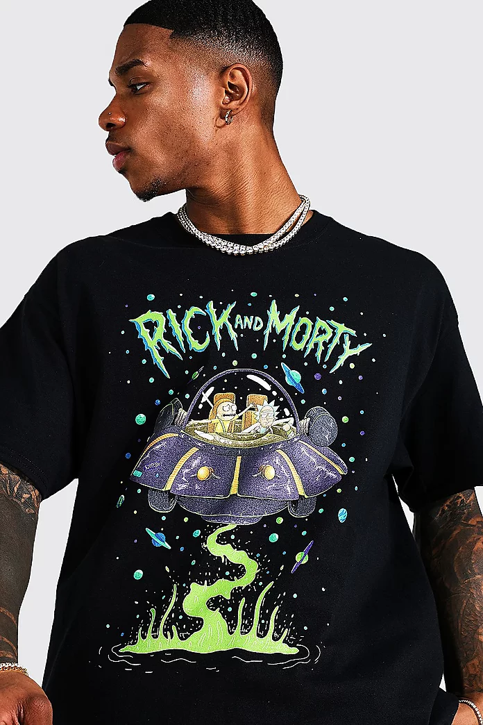 Oversized Rick Morty License T-shirt | boohooMAN USA