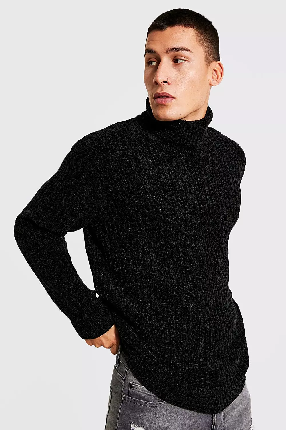 Chenille polo sale neck jumper