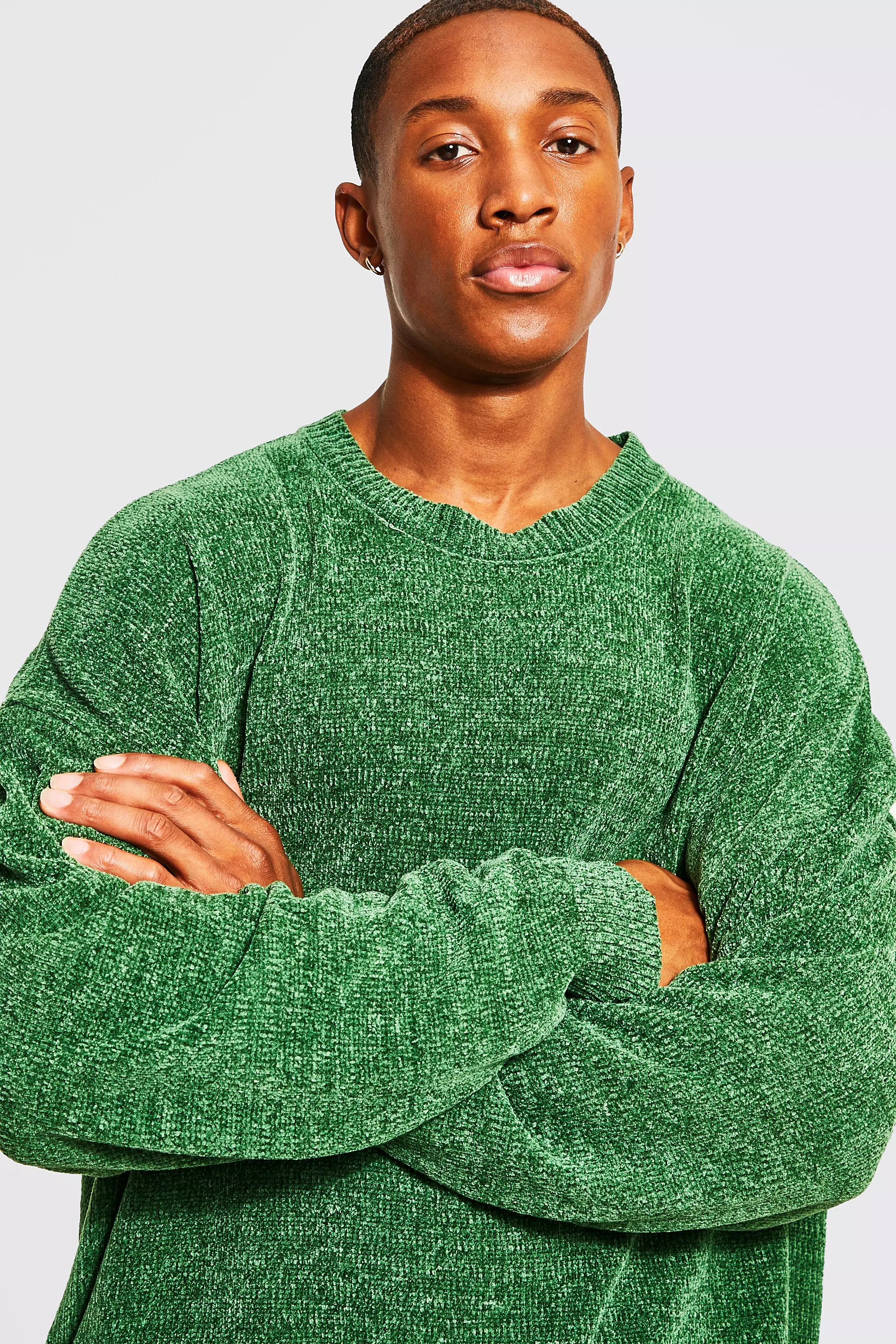 Green on sale chenille jumper