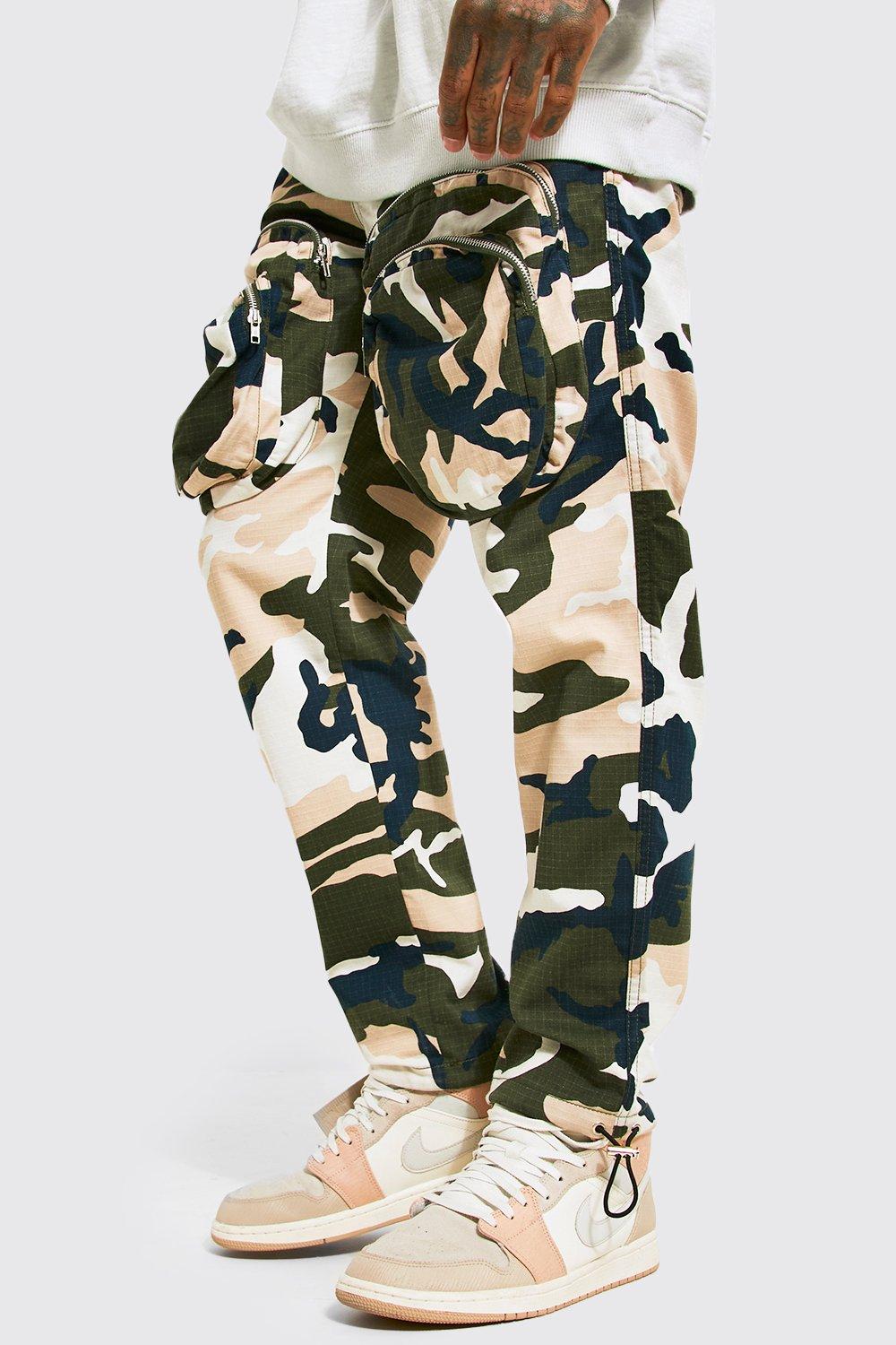 straight leg camo cargo pants