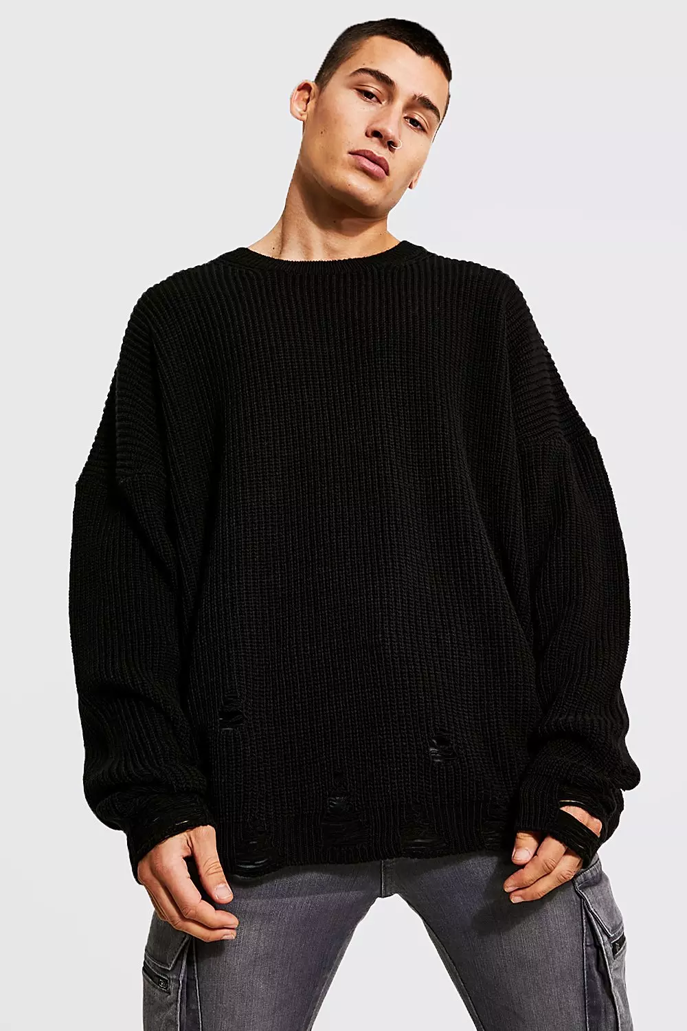 Oversized fisherman outlet sweater