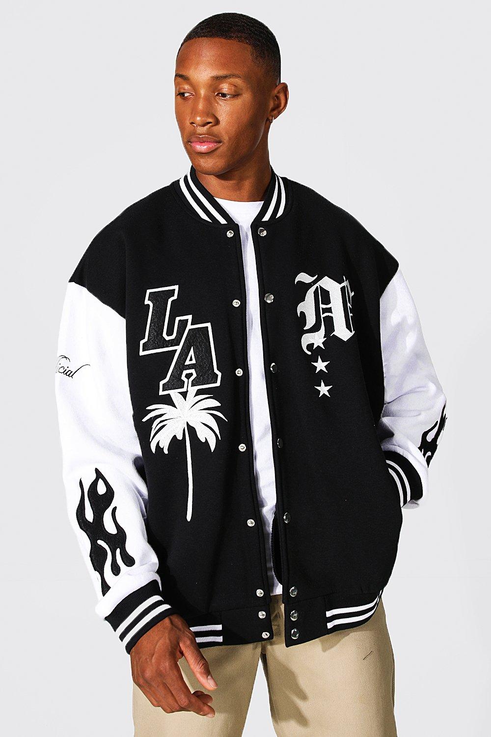 varsity bomber jacket