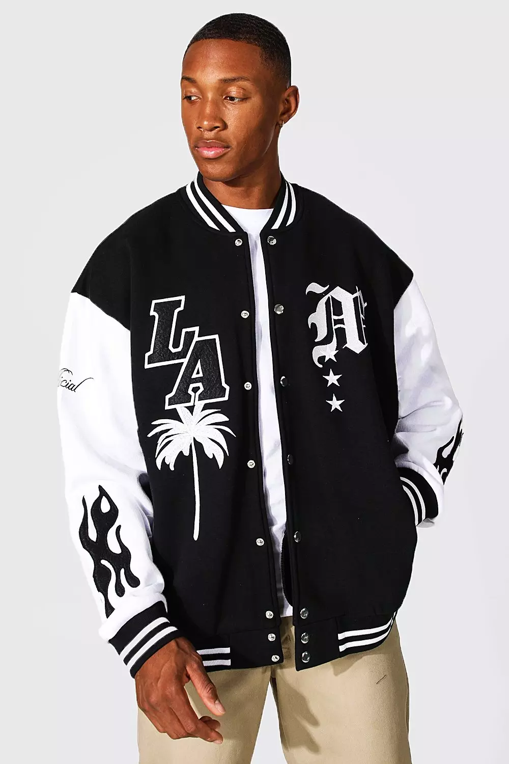 NBA All Over Print Team Logos Black Bomber Jacket