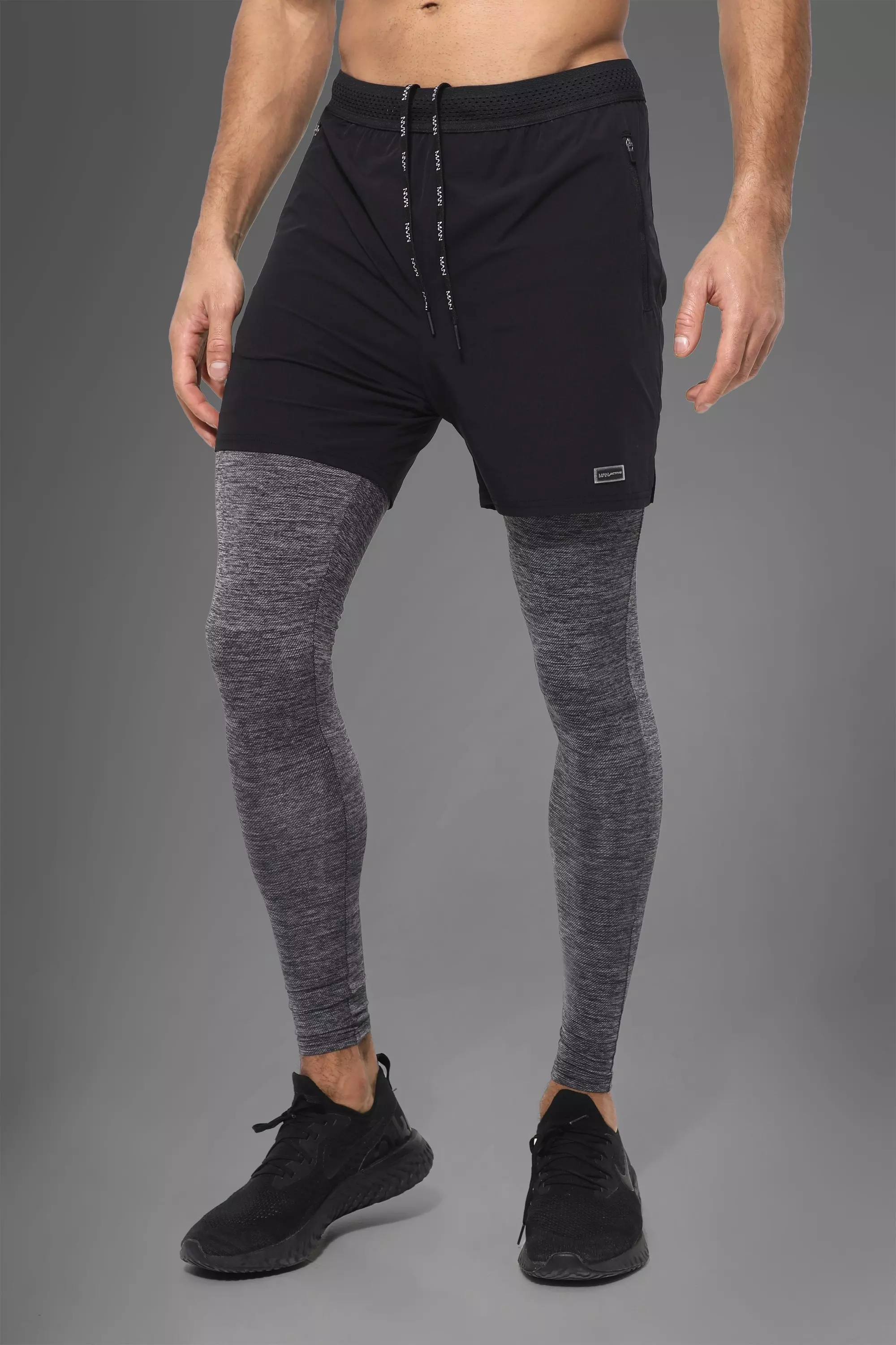 Man Active Gym Lightweight 2in1 Legging