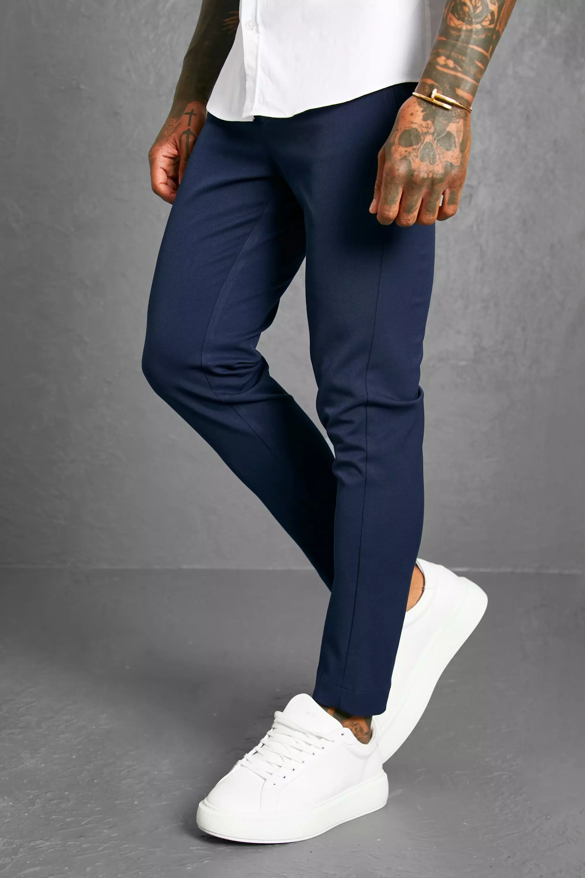 Slim fit stretch trousers - Men