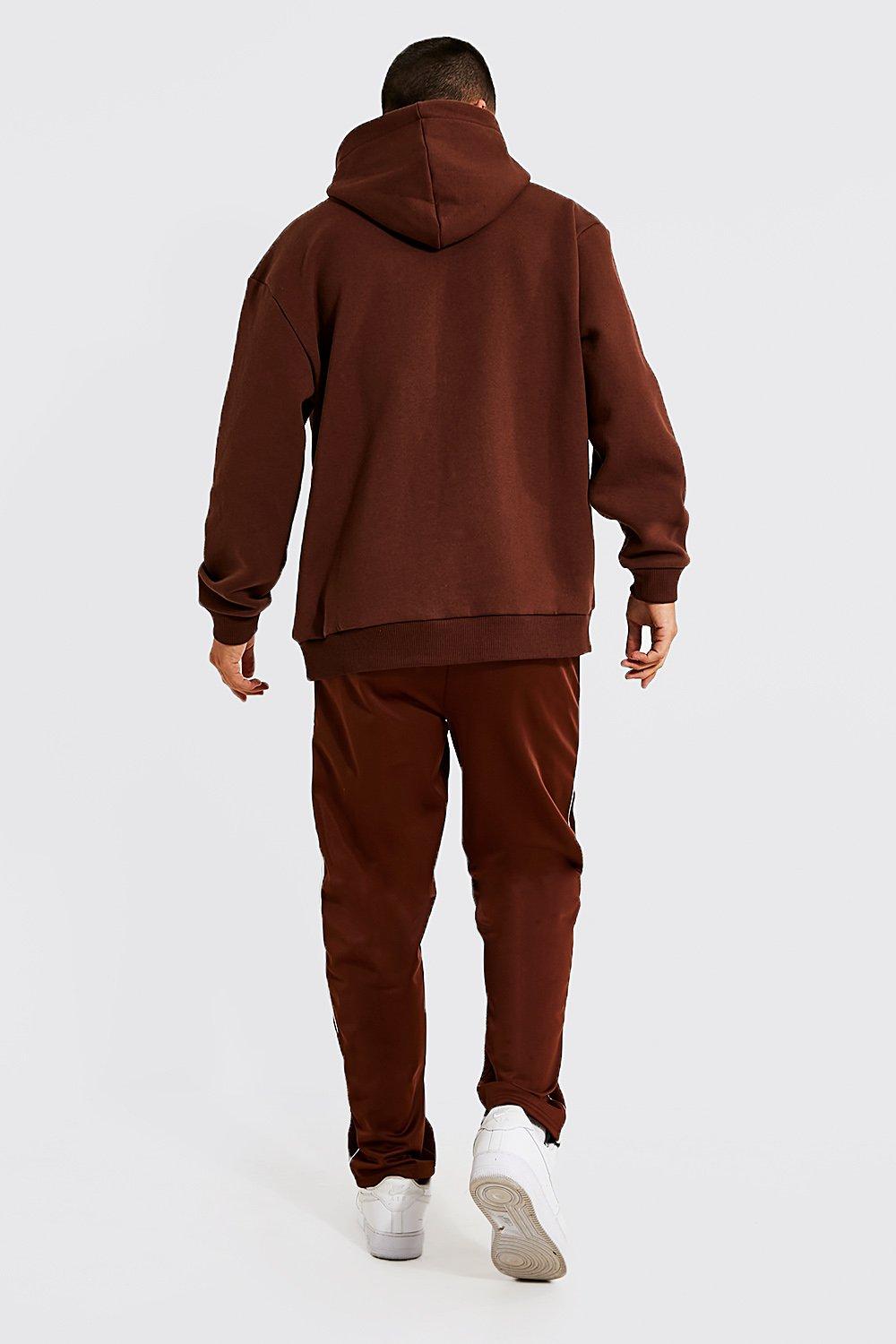 brown oversized tracksuit