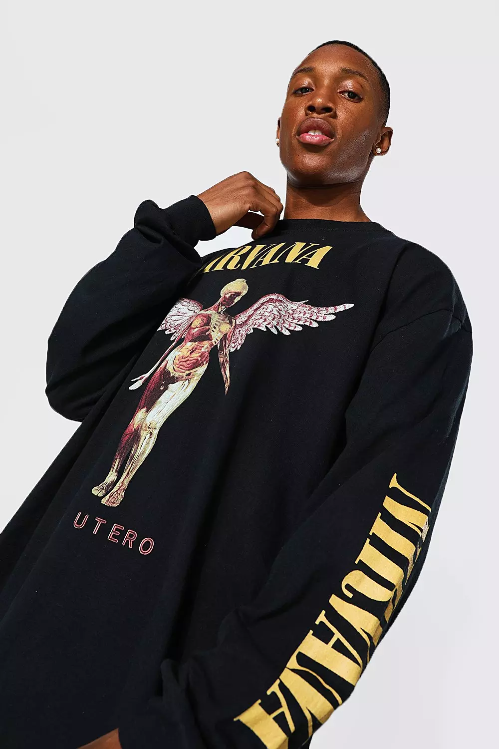 Oversized Nirvana Long Sleeve License T-shirt