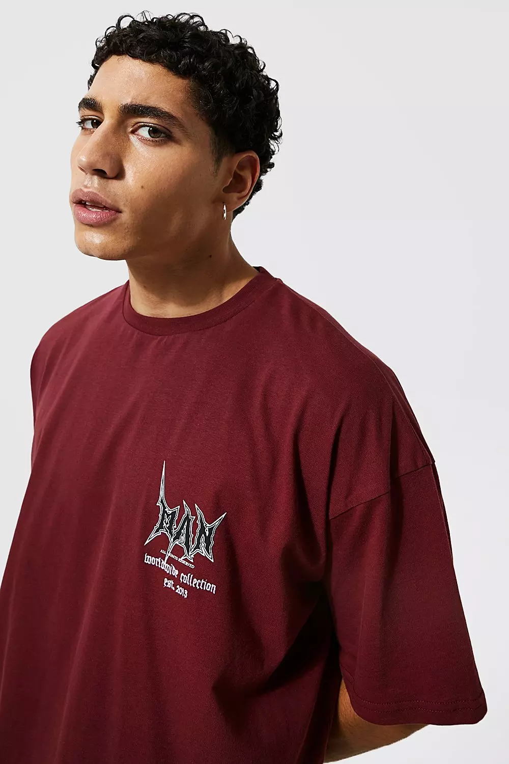 ESSENTIAL OVERSIZE TEE - BURGUNDY – noquitsociety