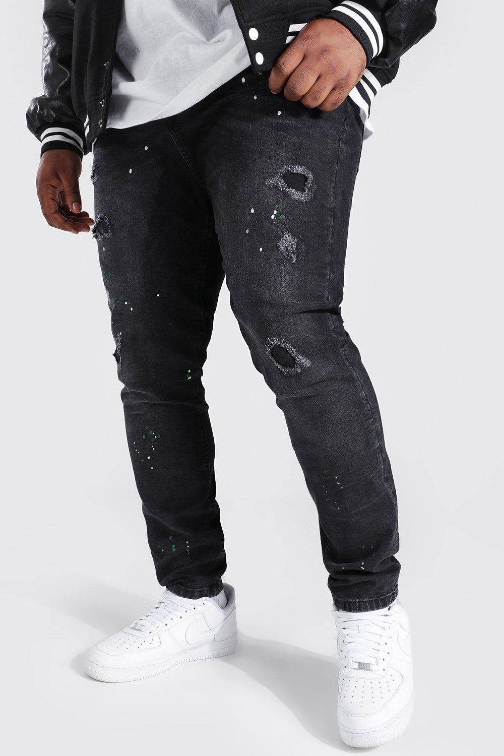 splatter paint jeans mens