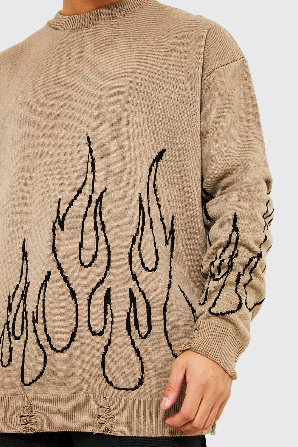 Flame knit outlet sweater