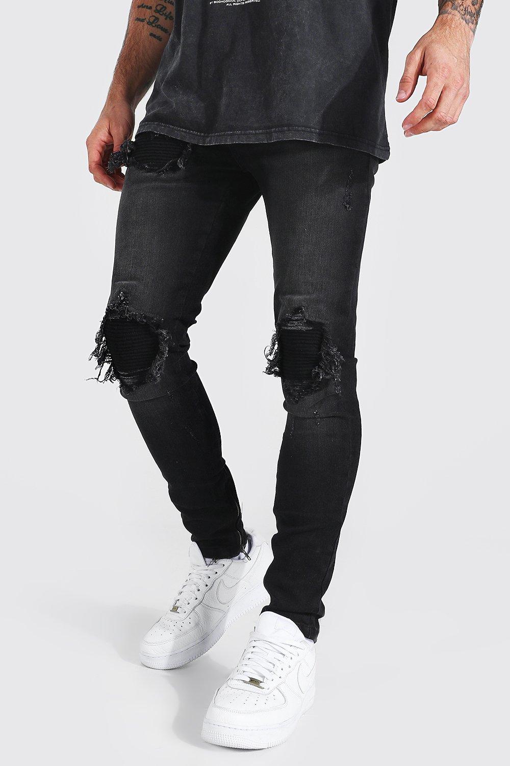 stretch ripped jeans