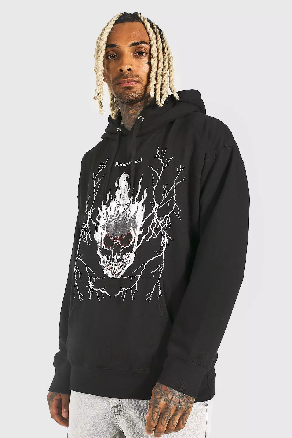 Skull graphic online hoodie