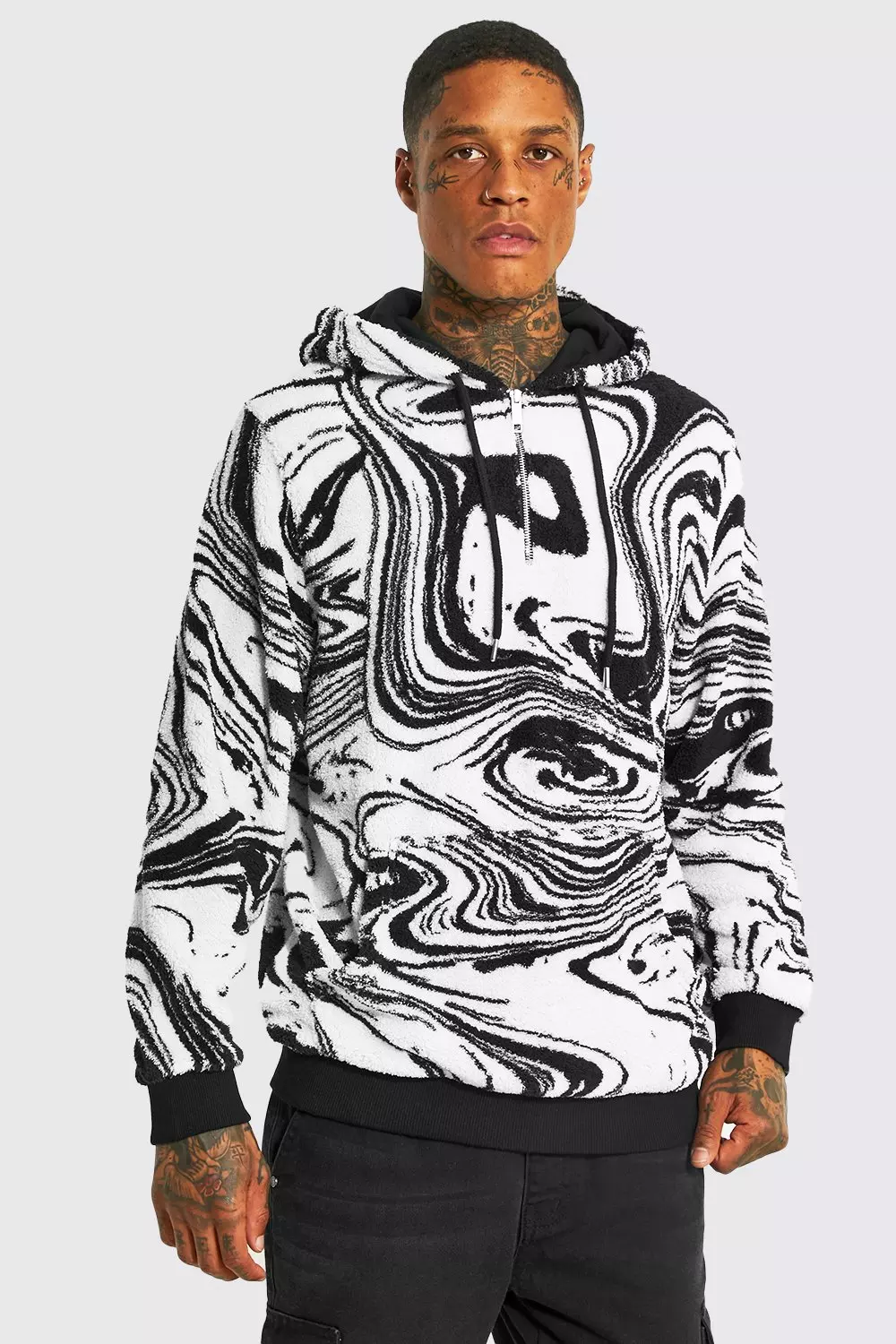 Marble print hoodie new arrivals