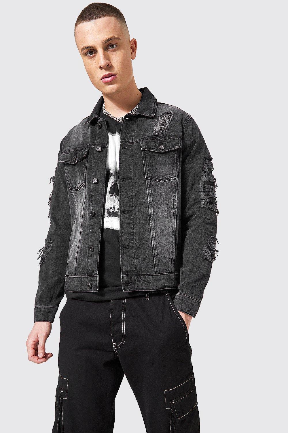 amiri shearling denim jacket