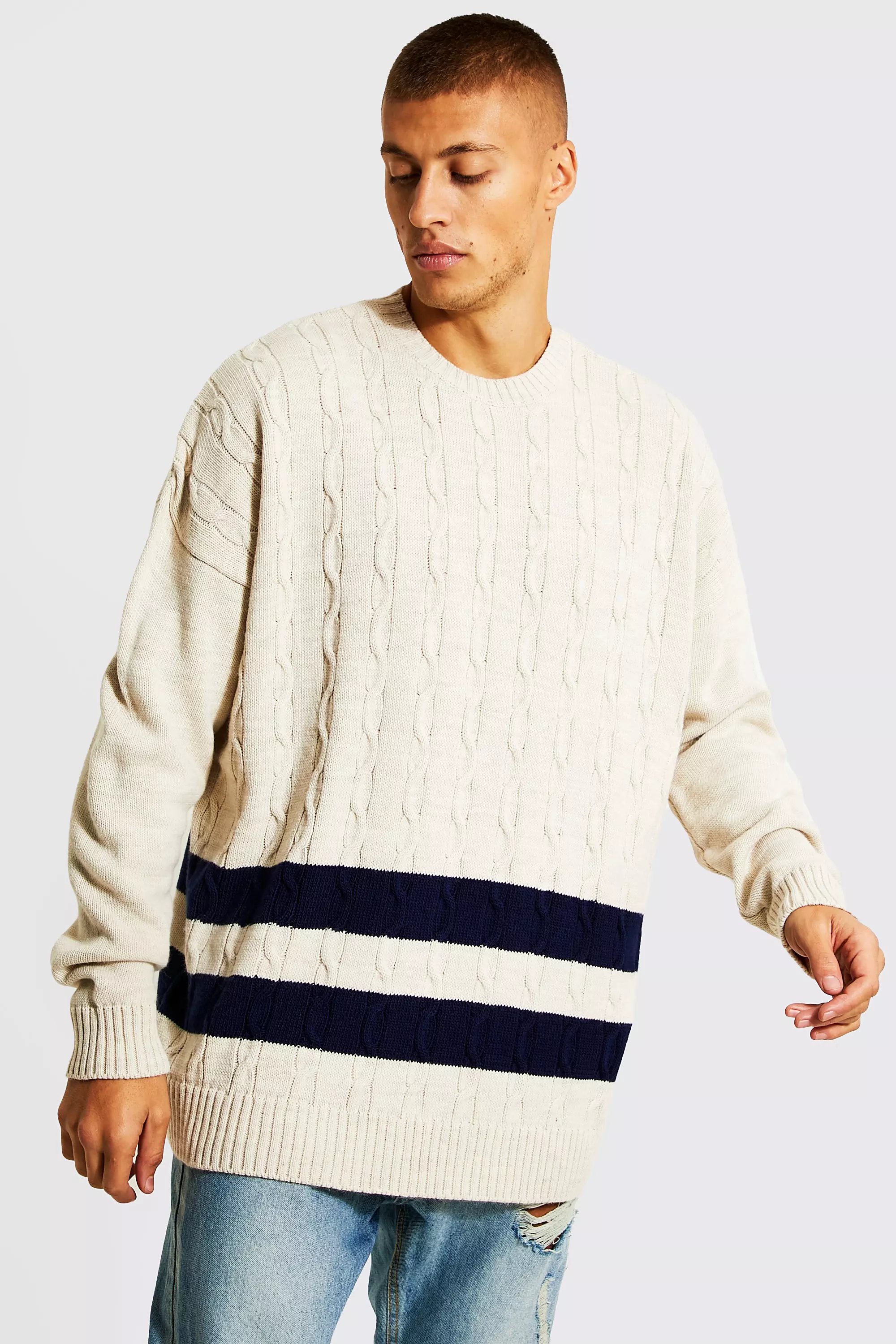 CABLE KNIT & STRIPES