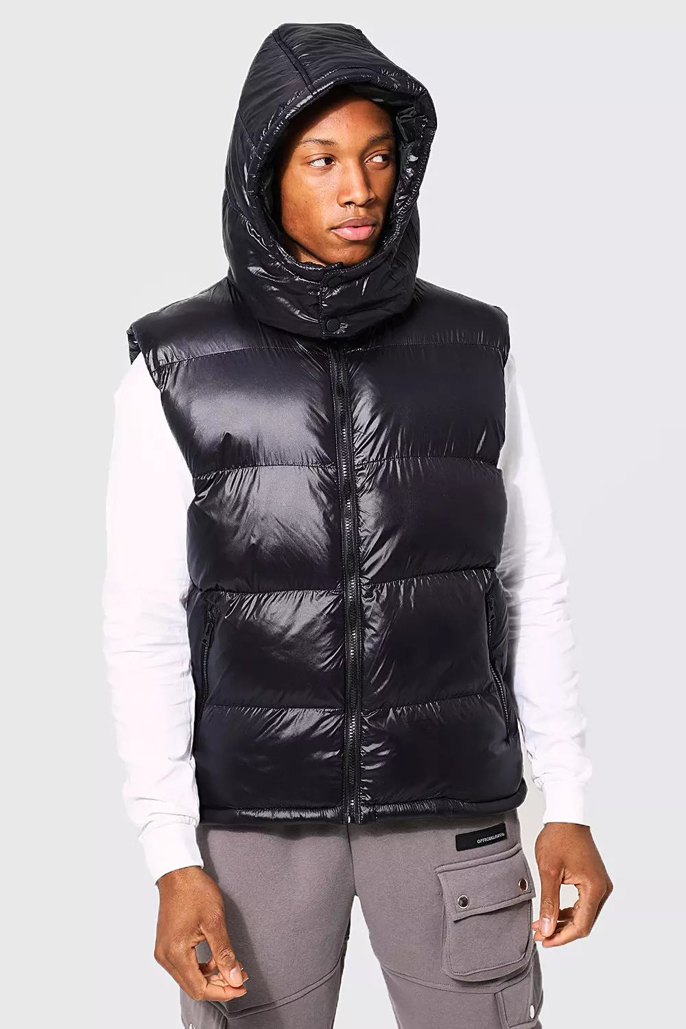 Mens black best sale puffer gilet