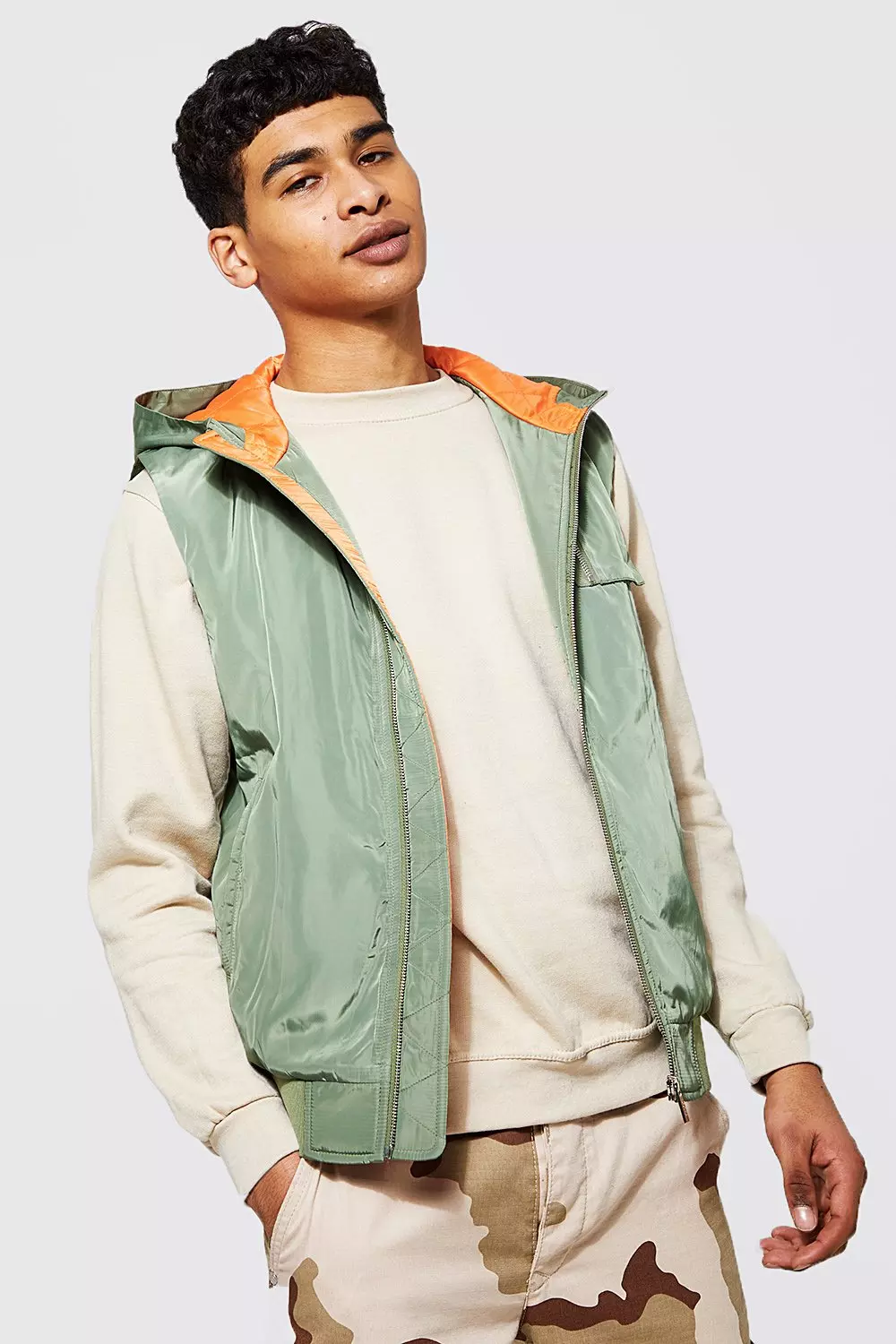 Bomber hot sale jacket sleeveless