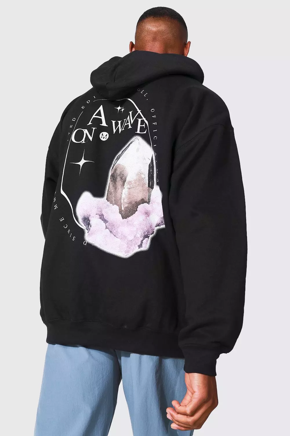 Oversized hoodie back outlet print