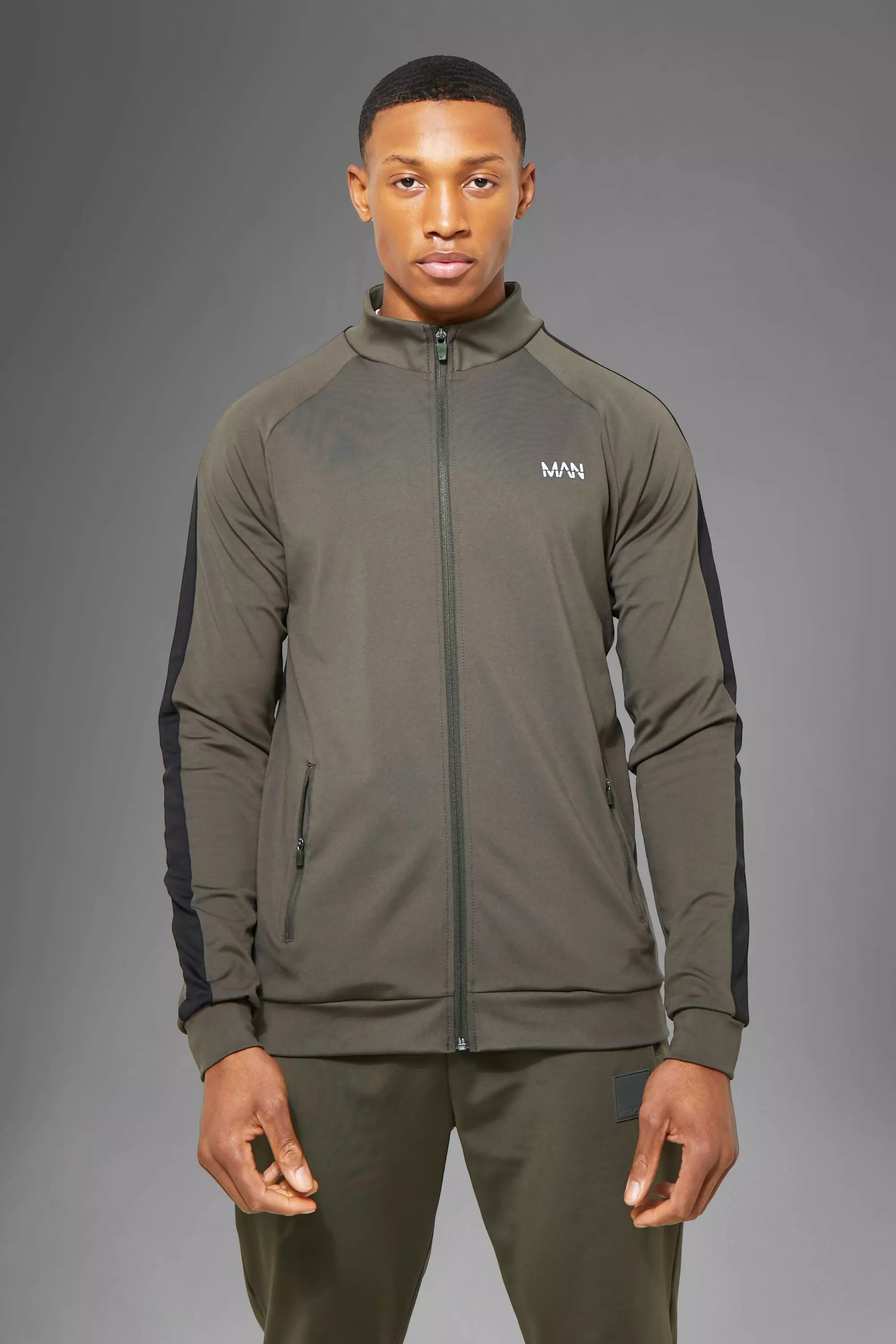 Nike track jacket hot sale with taped side stripe